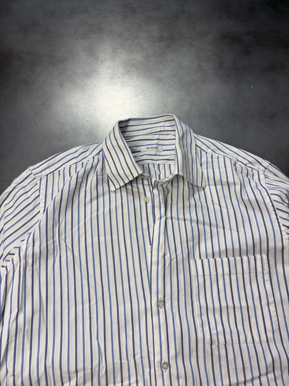 Pal Zileri 2000s Pal Zileri Dress Shirt Stripe Button Up Longsleeve Y2K Size US M / EU 48-50 / 2 - 5 Thumbnail