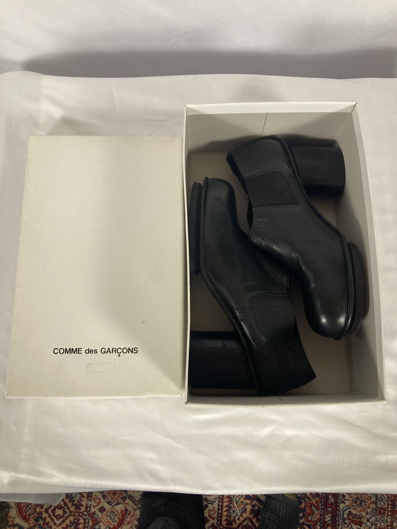 Comme des Garcons VINTAGE Comme des Garçons Black Leather Cylinder Heel Ankle Size US 11 / IT 41 - 7 Thumbnail