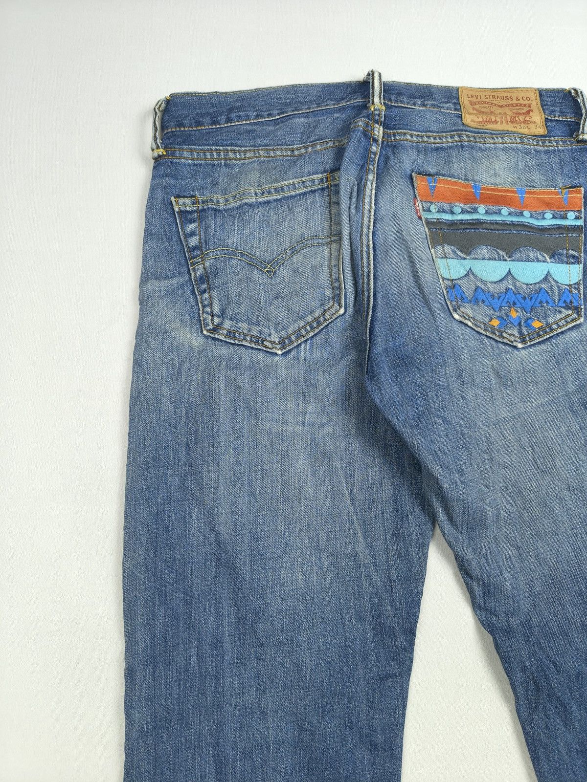 Levi's Levi’s 501 Embroidered Distressed Denim Kapital style (057) Size US 32 / EU 48 - 10 Thumbnail