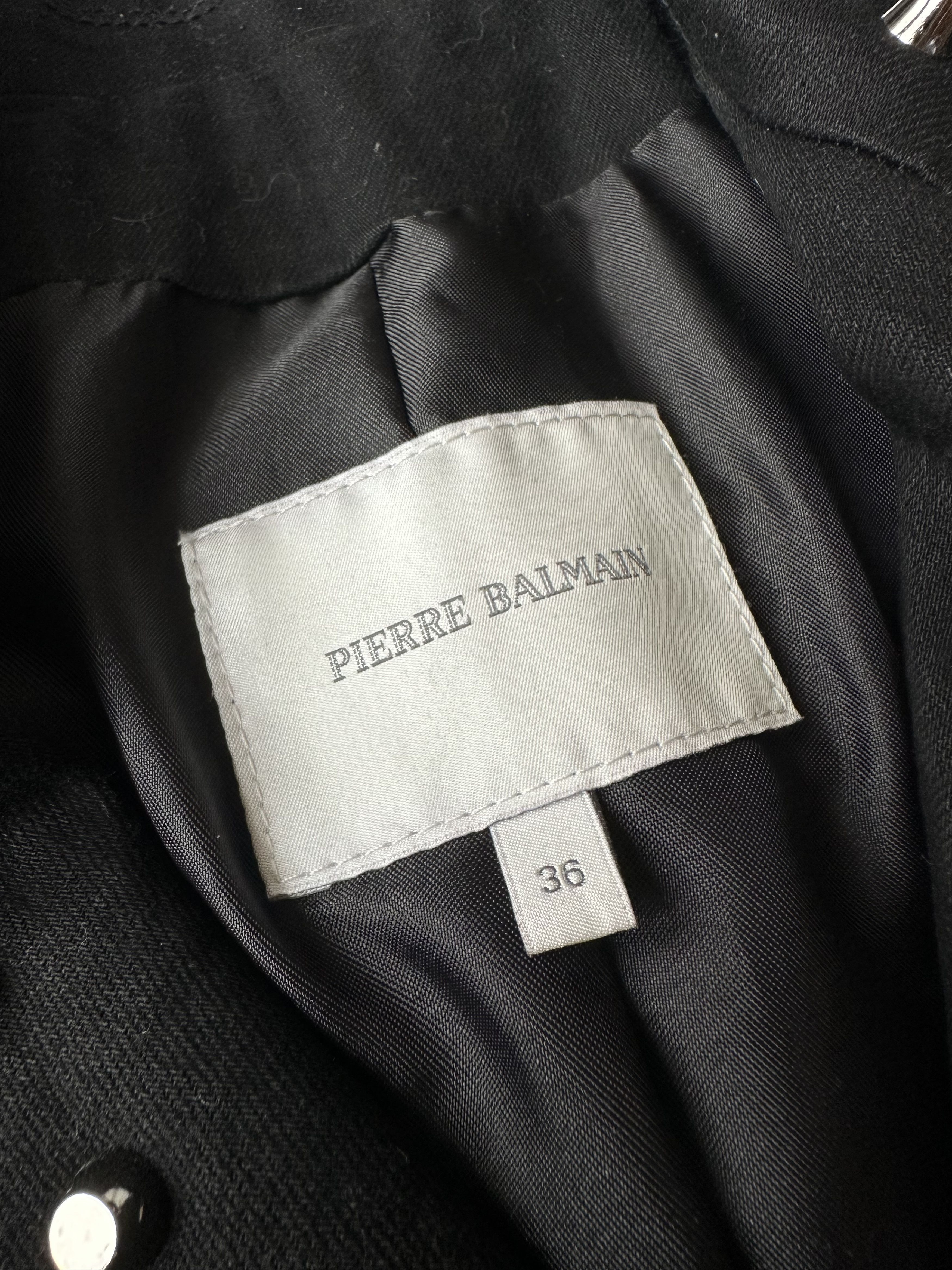 Pierre Balmain Pierre Balmain Studded Trench Coat Biker Black Size XS / US 0-2 / IT 36-38 - 6 Thumbnail