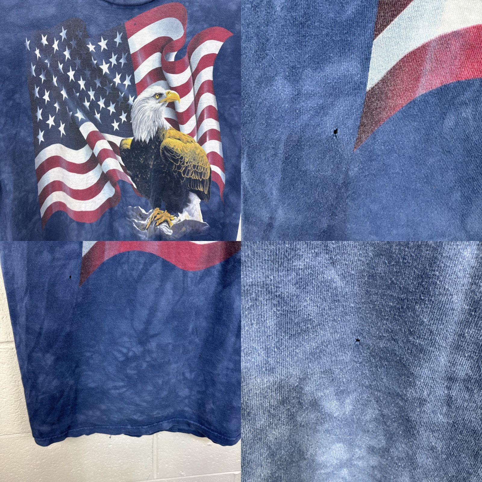 The Mountain VINTAGE The Mountain T Shirt 2XL Bald Eagle American Flag Patriotic Tie Dye USA Mens Size US XXL / EU 58 / 5 - 8 Thumbnail