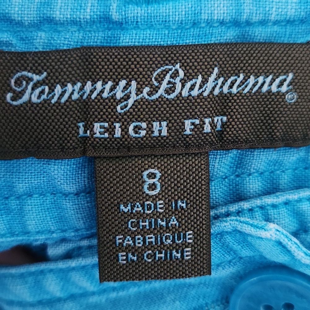 Tommy Bahama TOMMY BAHAMA | 100% linen Shorts Turquoise Blue Sz 8 Size 30" / US 8 / IT 44 - 3 Thumbnail
