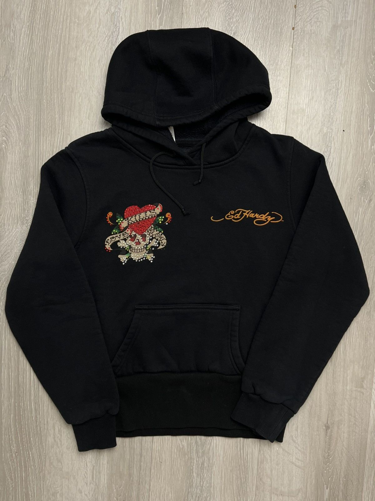 Christian Audigier × Ed Hardy Ed hardy cropped hoodie love kills Size M / US 6-8 / IT 42-44 - 1 Thumbnail