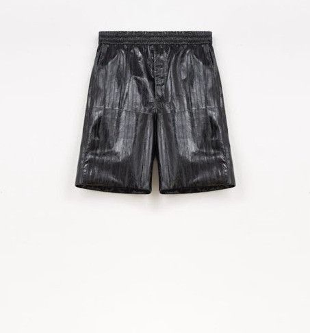 Jil Sander o1w1db10925 Leather Short in Black Size US 36 / EU 52 - 1 Preview
