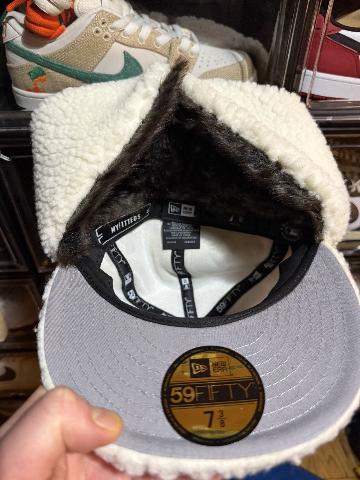 MyFitteds 7 3/8 MyFitteds Sherpa Dog Ears NY Yankees Dave East White Size ONE SIZE - 4 Thumbnail
