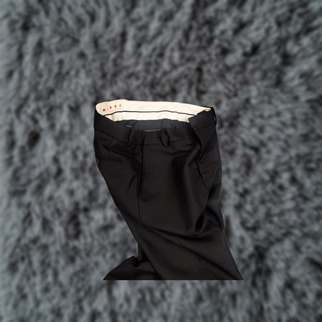 Marni Marni Design Classic Black Wool Trouser Pants Size 27" / US 4 / IT 40 - 1 Thumbnail