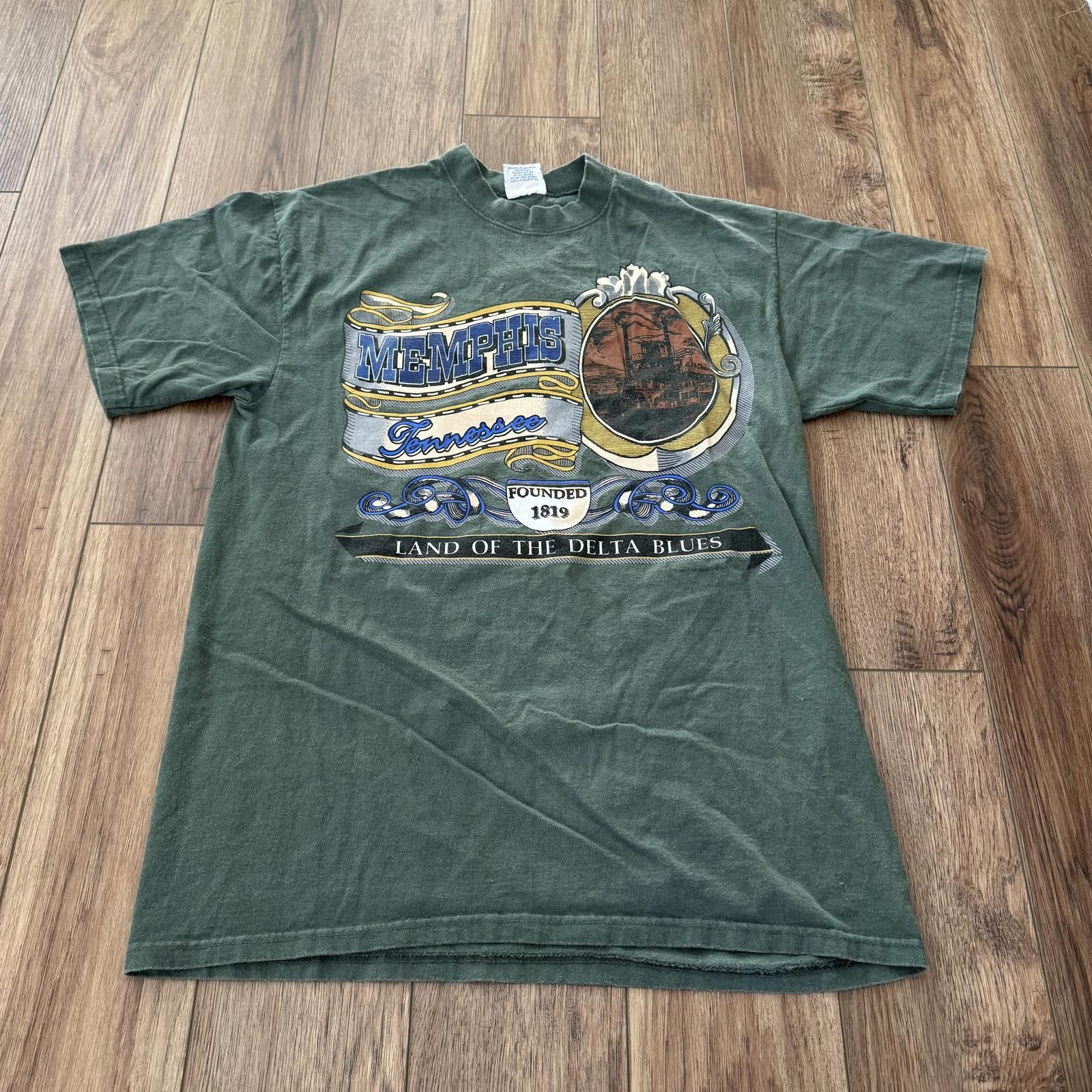 Other Vintage 90s Memphis Tennessee Delta Blues Riverboat Shirt Size US L / EU 52-54 / 3 - 1 Thumbnail