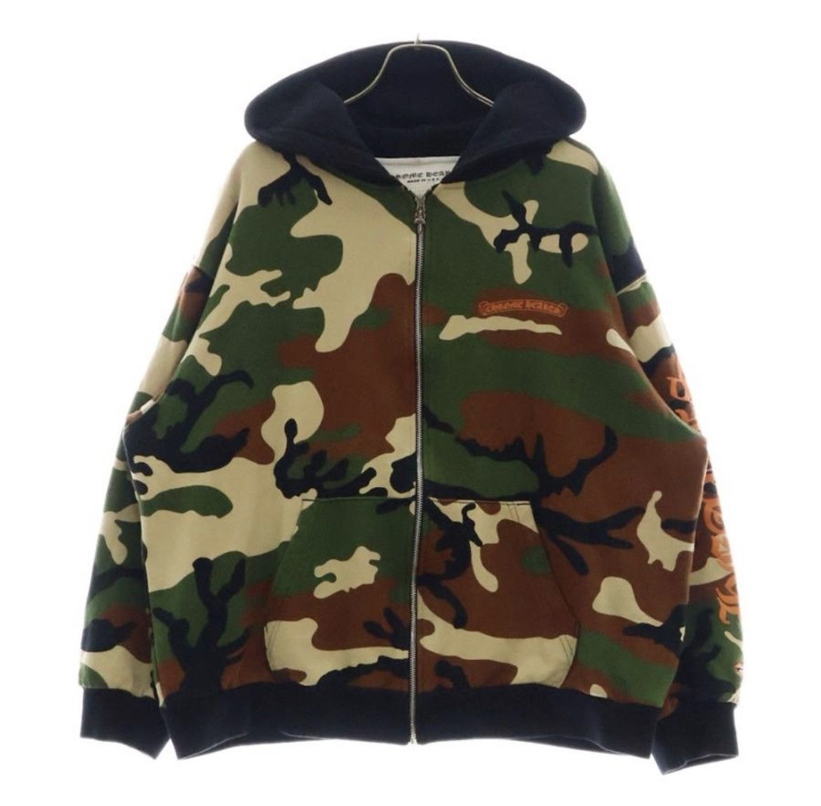 Chrome Hearts CHROME HEARTS MATTY BOY CAUTION THERMAL ZIP UP