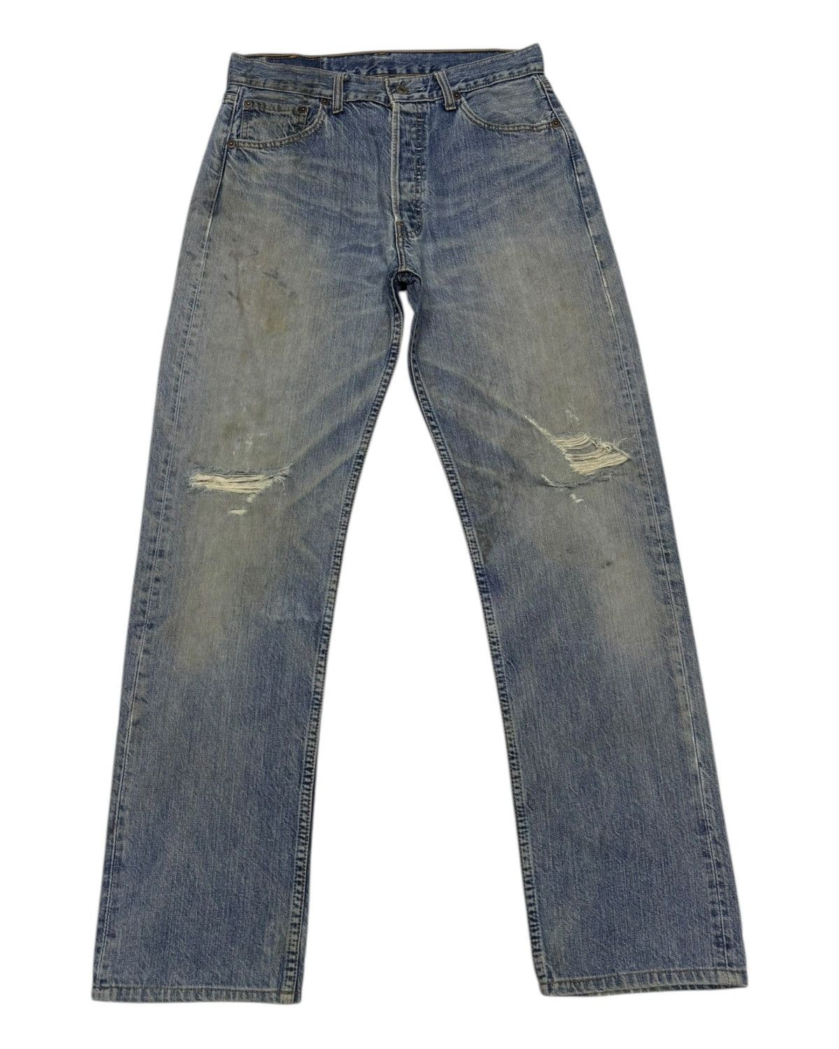 Levi's VINTAGE LEVIS 501 KURT COBAIN DISTRESSED DENIM JEANS Size US 30 / EU 46 - 7 Thumbnail