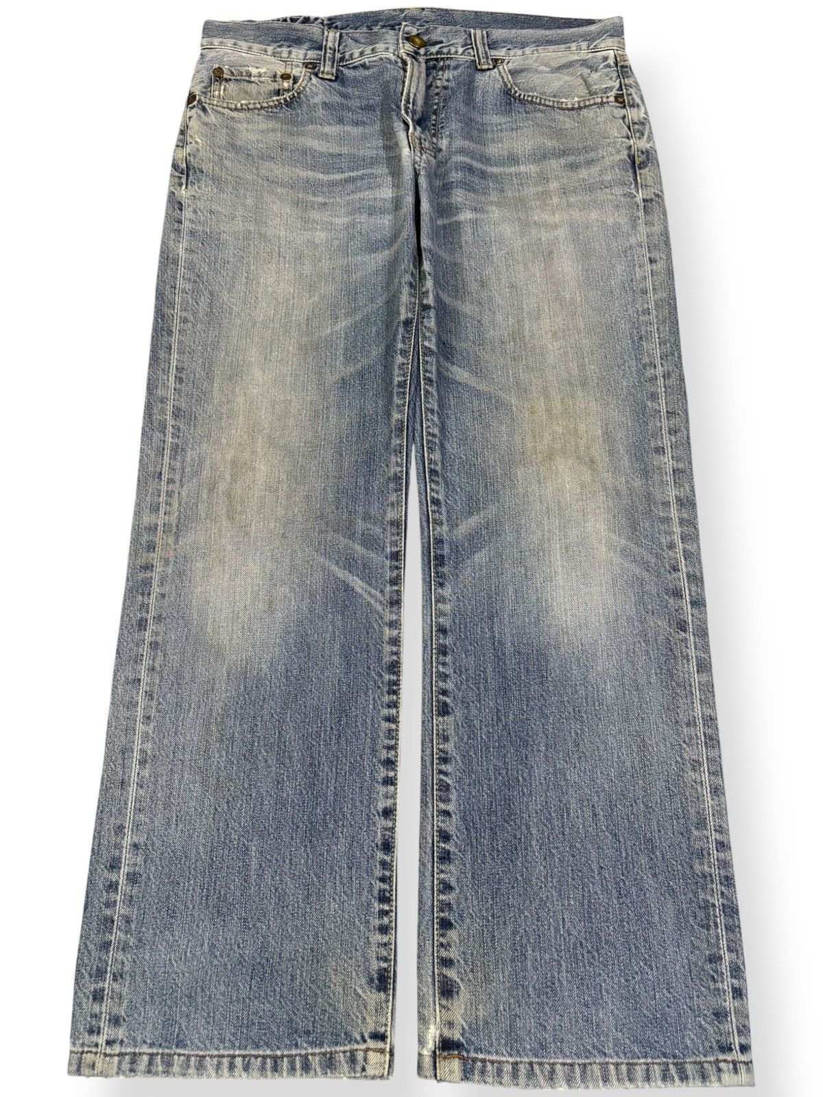 Undercover × Uniqlo Vintage Uniqlo S002 Rusty Blue Wash Loose Fit Grunge Jeans Size US 33 - 1 Thumbnail
