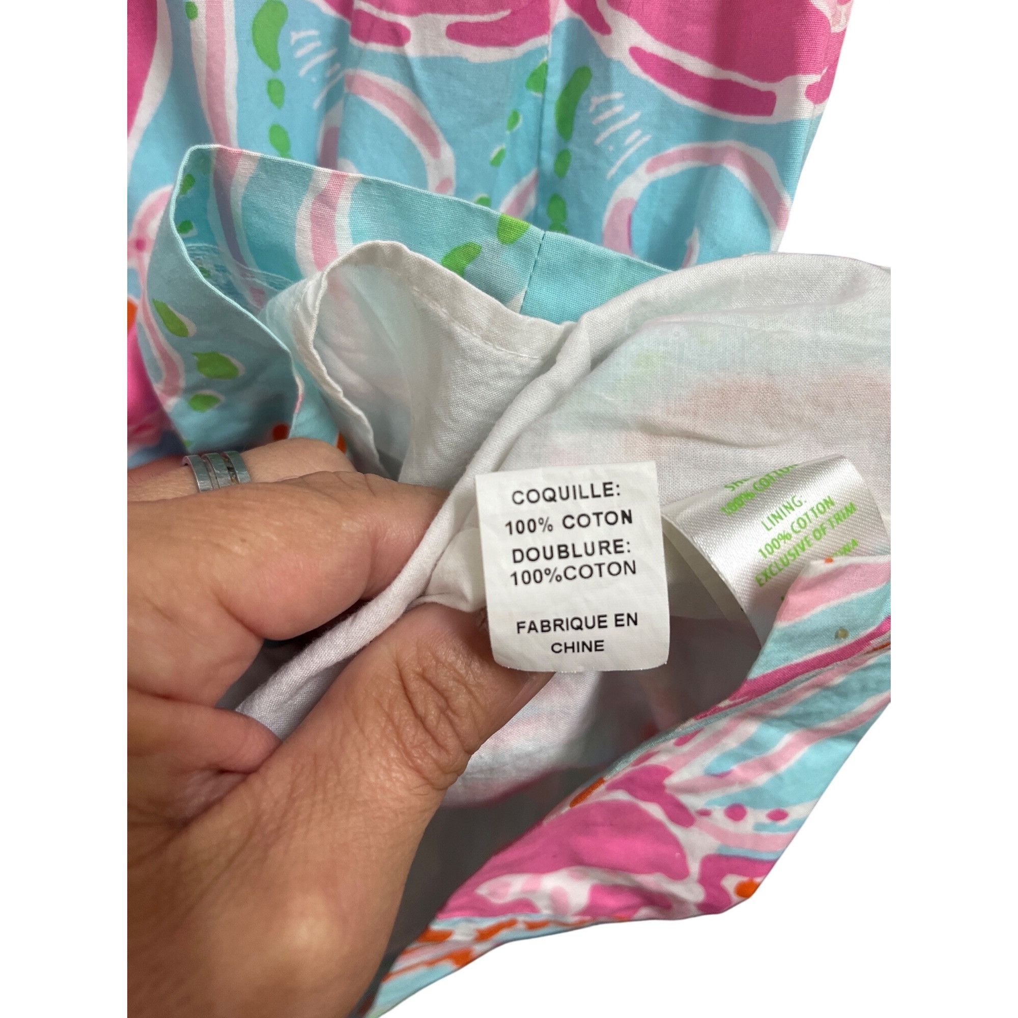 Lilly Pulitzer Lily Pulitzer wms pink aqual embroided spring summer midi dr Size M / US 6-8 / IT 42-44 - 9 Thumbnail