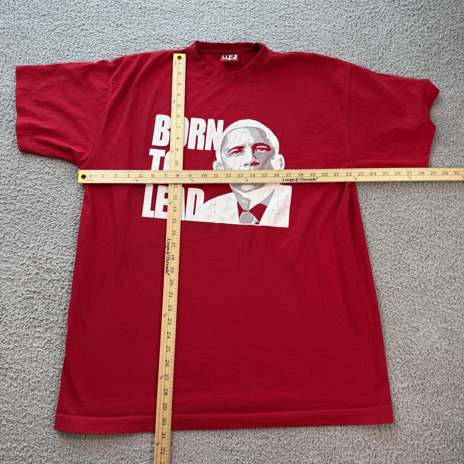 Other Barack Obama Born To Lead Graphic T Shirt Red Political Tee Size US M / EU 48-50 / 2 - 3 Thumbnail