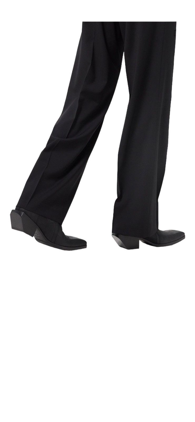 Rick Owens waxed leather cowboy boots