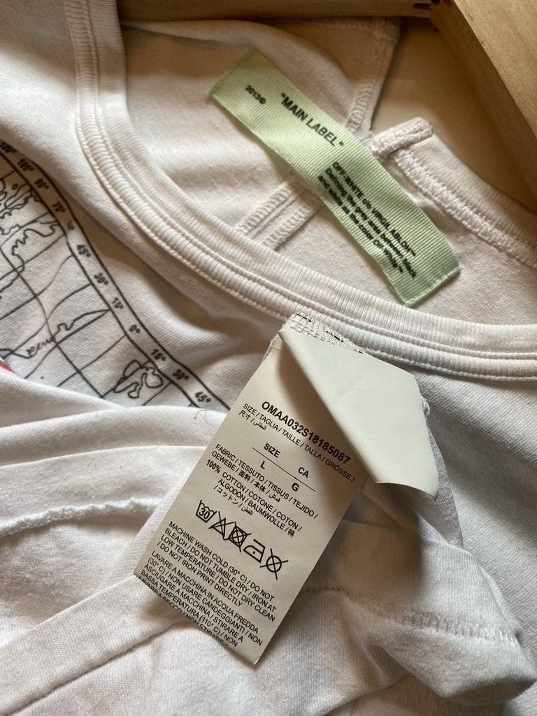 Off-White SS2018 Off-White Temperature Map Grid Asymmetrical T Shirt Size US L / EU 52-54 / 3 - 6 Thumbnail