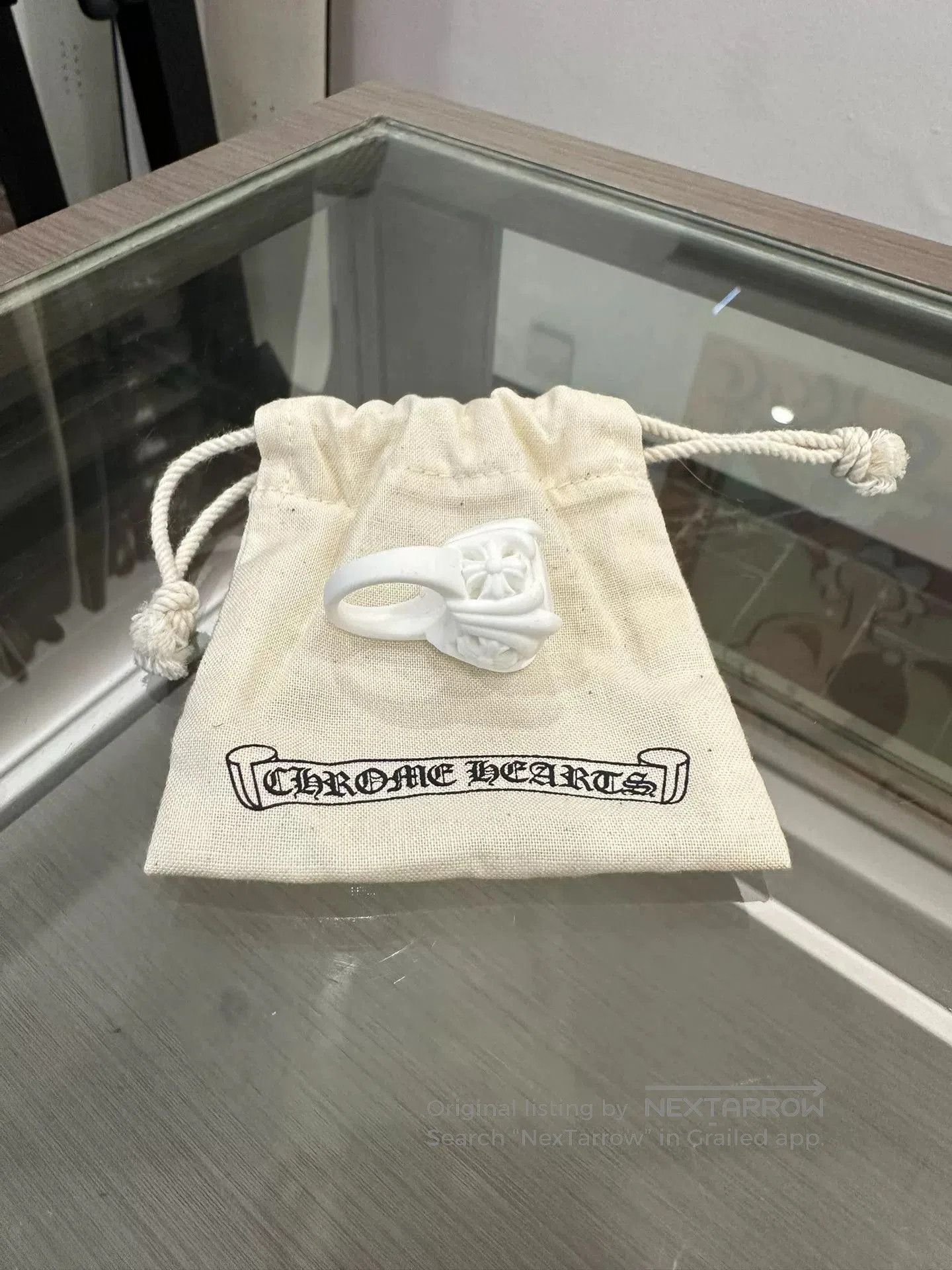 Chrome Hearts Chrome Hearts White Silicone Cross Ring US6.5. Size ONE SIZE - 4 Thumbnail