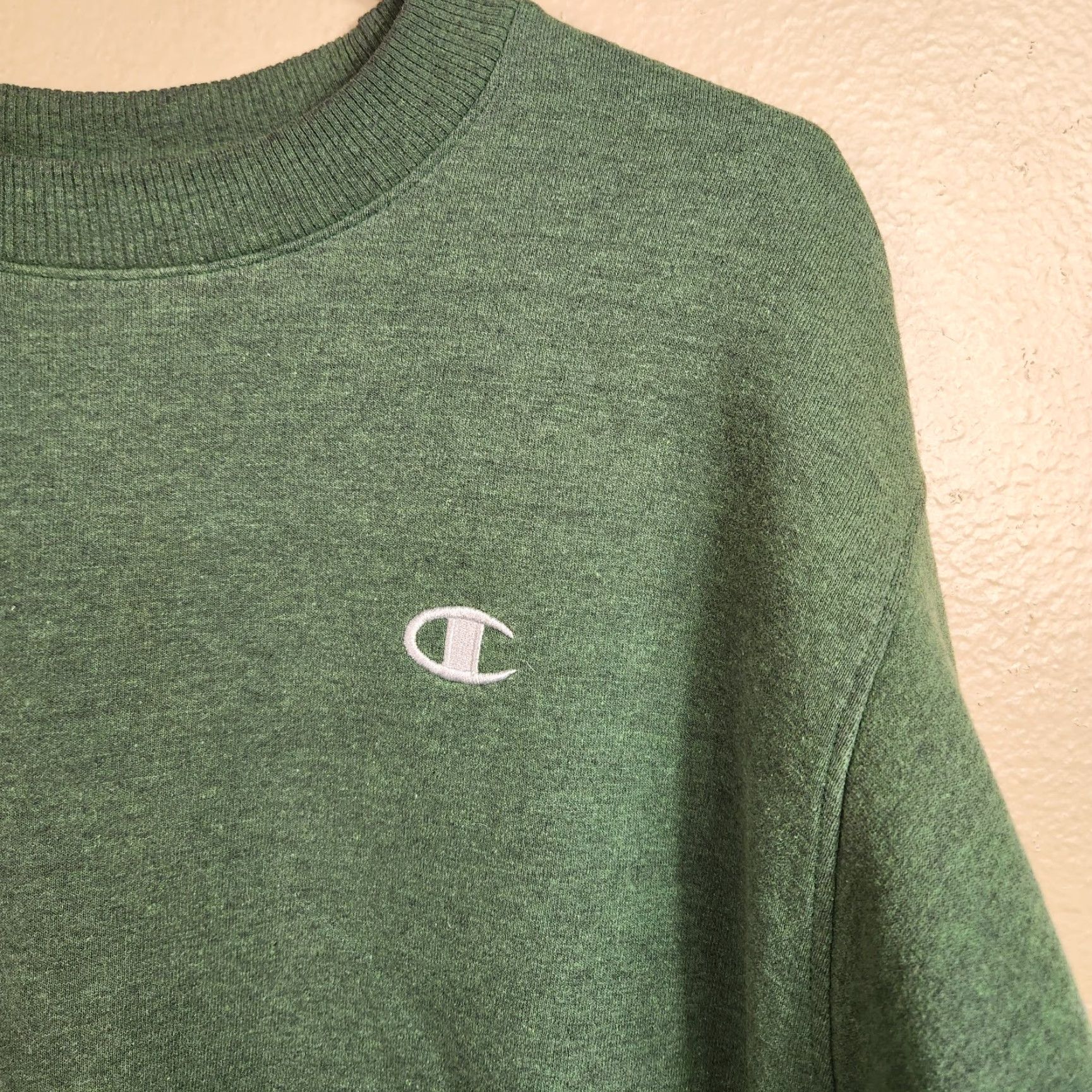 Champion VINTAGE Champion Eco Mens Y2K Moss Green Crewneck Sweatshirt M Size US M / EU 48-50 / 2 - 2 Thumbnail