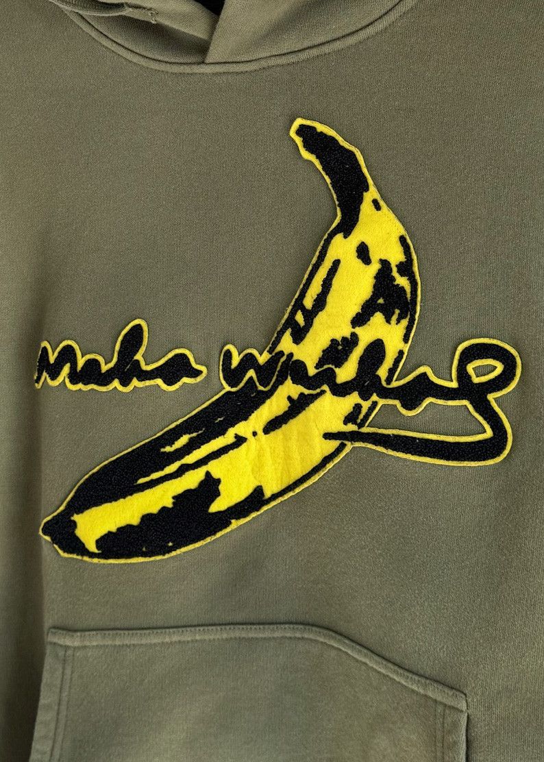 Andy Warhol Maharishi X Andy Warhol Banana Appliqué Green Hoodie Size US S / EU 44-46 / 1 - 4 Thumbnail