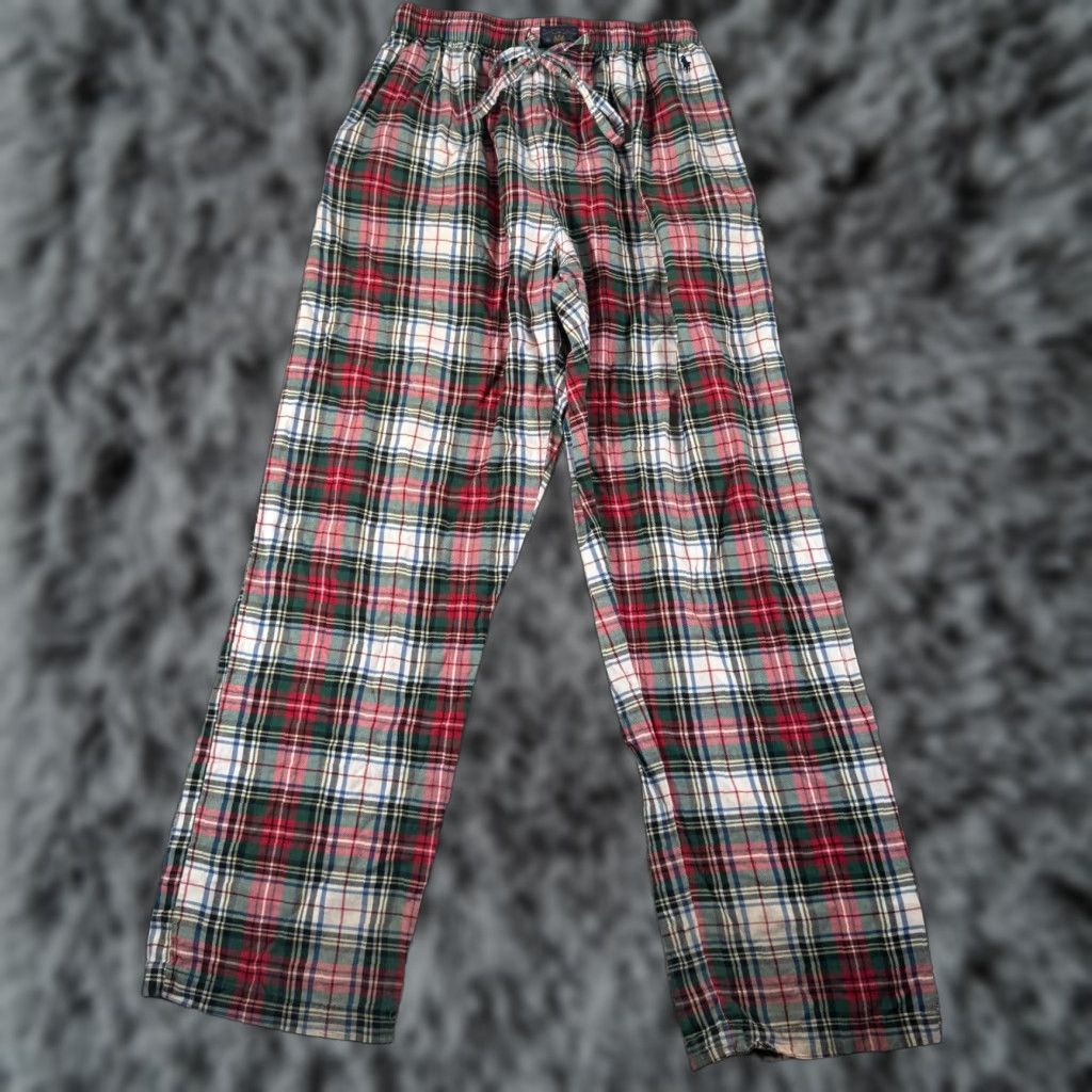 Polo Ralph Lauren VINTAGE Polo Ralph Lauren Pajama Pants Mens Medium Sleepwear Plaid Grandpa Preppy Red Size US M / EU 48-50 / 2 - 1 Thumbnail