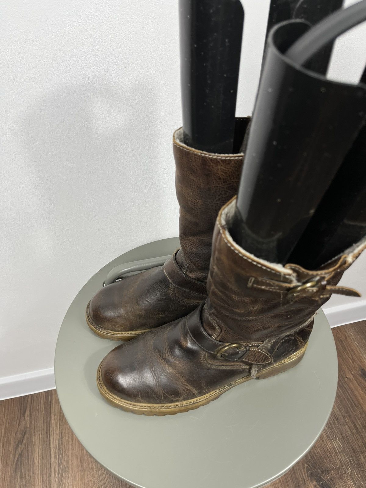 Other Avant Garde Distressed Leather Biker Boots EU 41 Brown Size US 8 / EU 41 - 6 Thumbnail