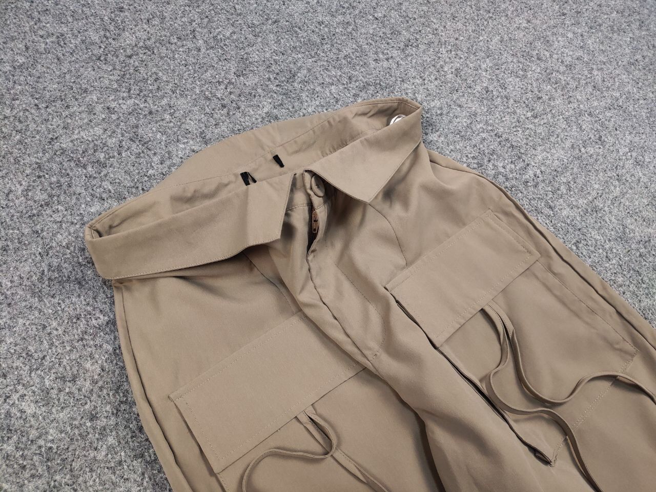 Japanese Brand Vintage 90's Japan Style Baggy Beige Womens Cargo Pants Size 28" / US 6 / IT 42 - 11 Thumbnail