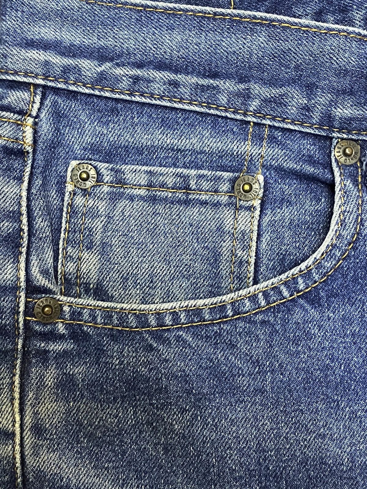 Warehouse Vintage Unique Clothing Blue Wash Distressed Loose Jeans Size US 32 / EU 48 - 9 Thumbnail