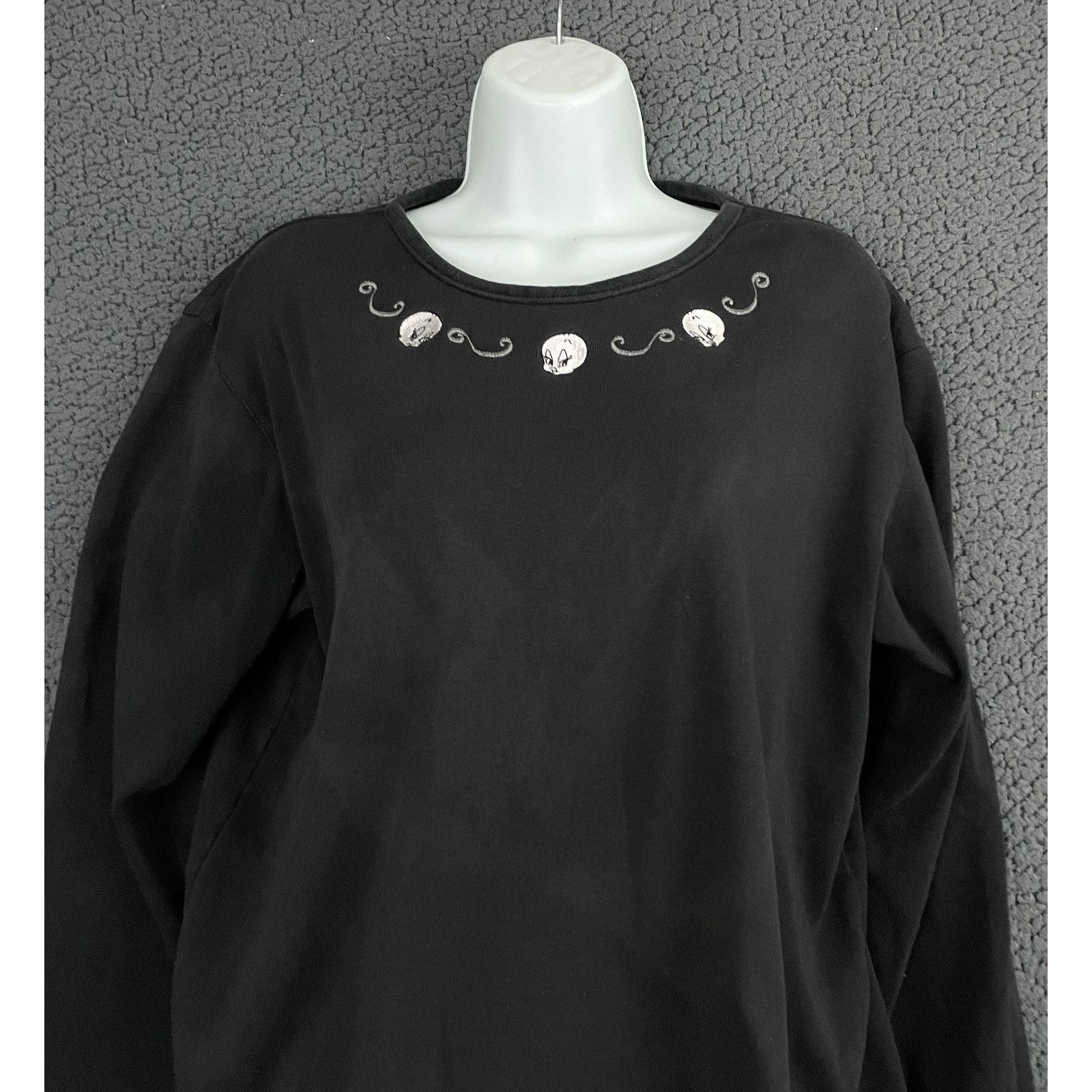 Warner Bros VTG Tweety Bird Long Sleeve T-Shirt XL Monochrome 90s Y2K Size XL / US 12-14 / IT 48-50 - 6 Thumbnail