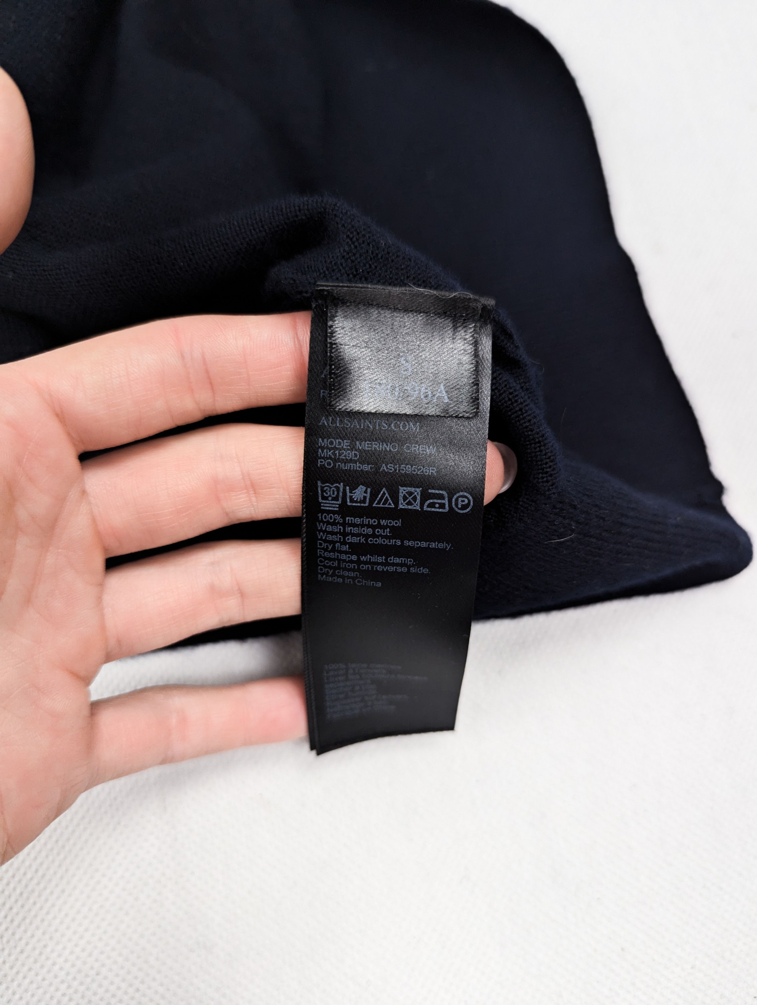 Allsaints Allsaints navy 100% merino mode merino crew S Size US S / EU 44-46 / 1 - 3 Thumbnail