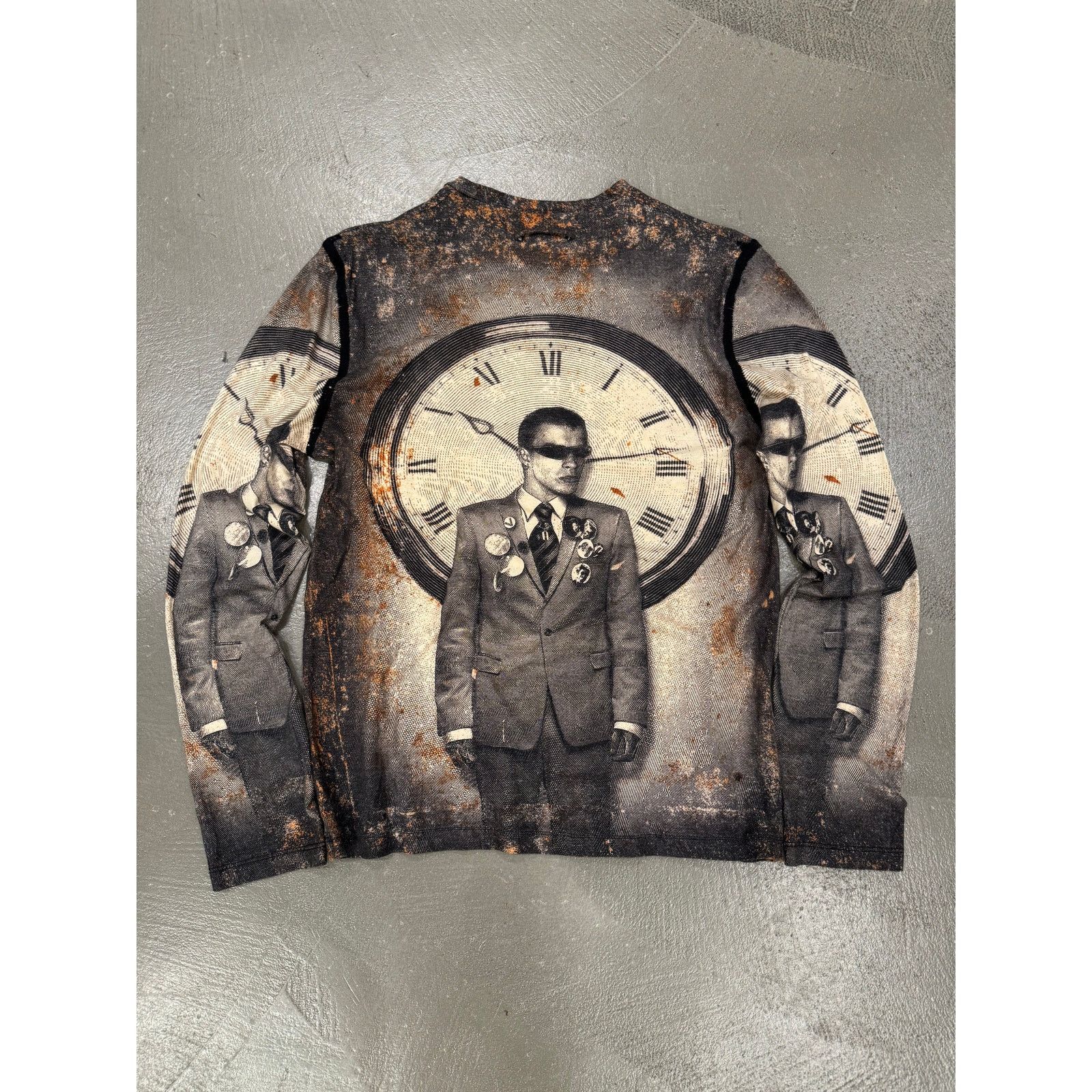 Jean Paul Gaultier F/W 2003 Jean Paul Gaultier “clockwork” print long sleeve Size S / US 4 / IT 40 - 4 Thumbnail