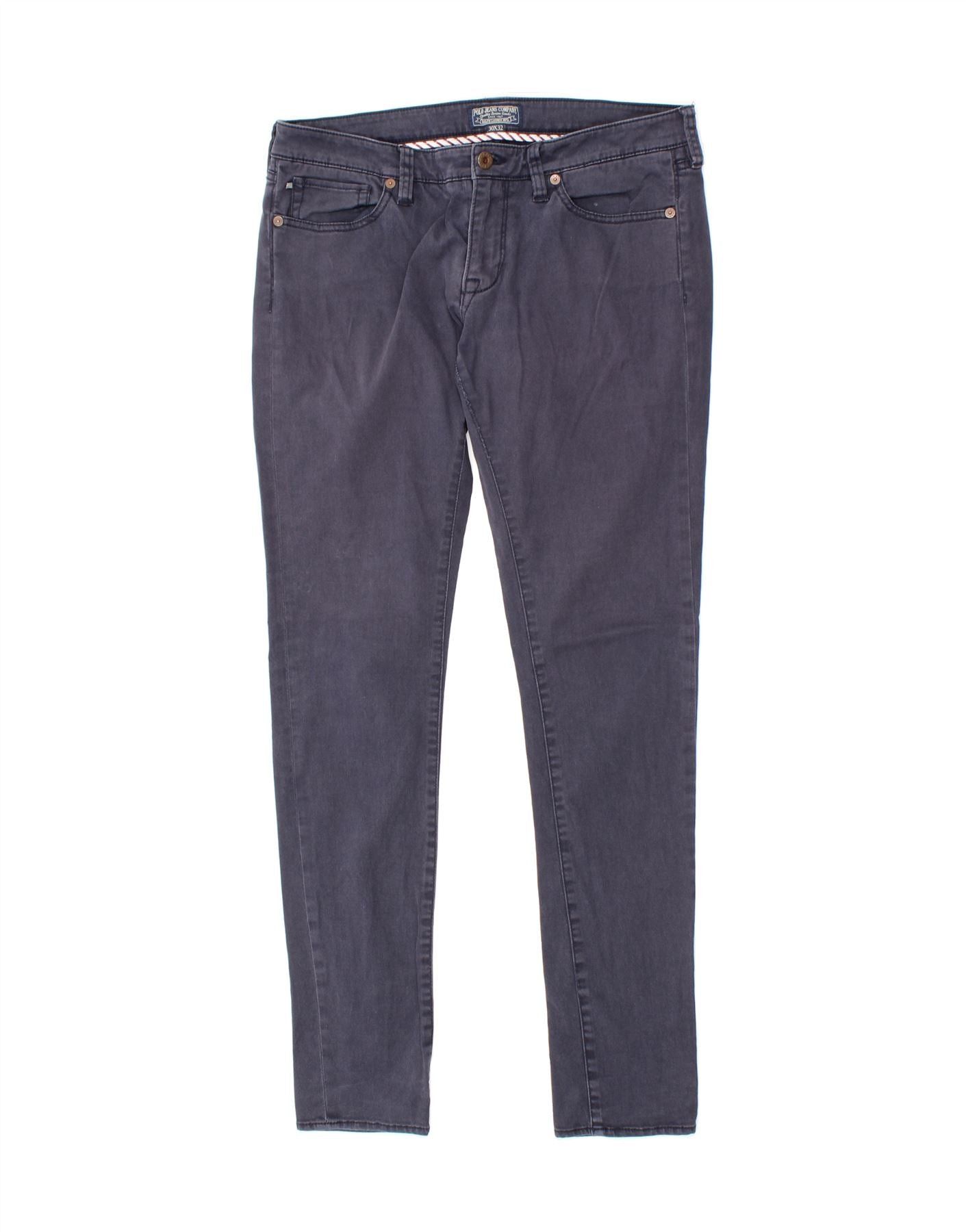 Polo Ralph Lauren Womens Skinny Jeans W30 L32 Navy Blue Cotton Size 42" / US 20 - 1 Thumbnail