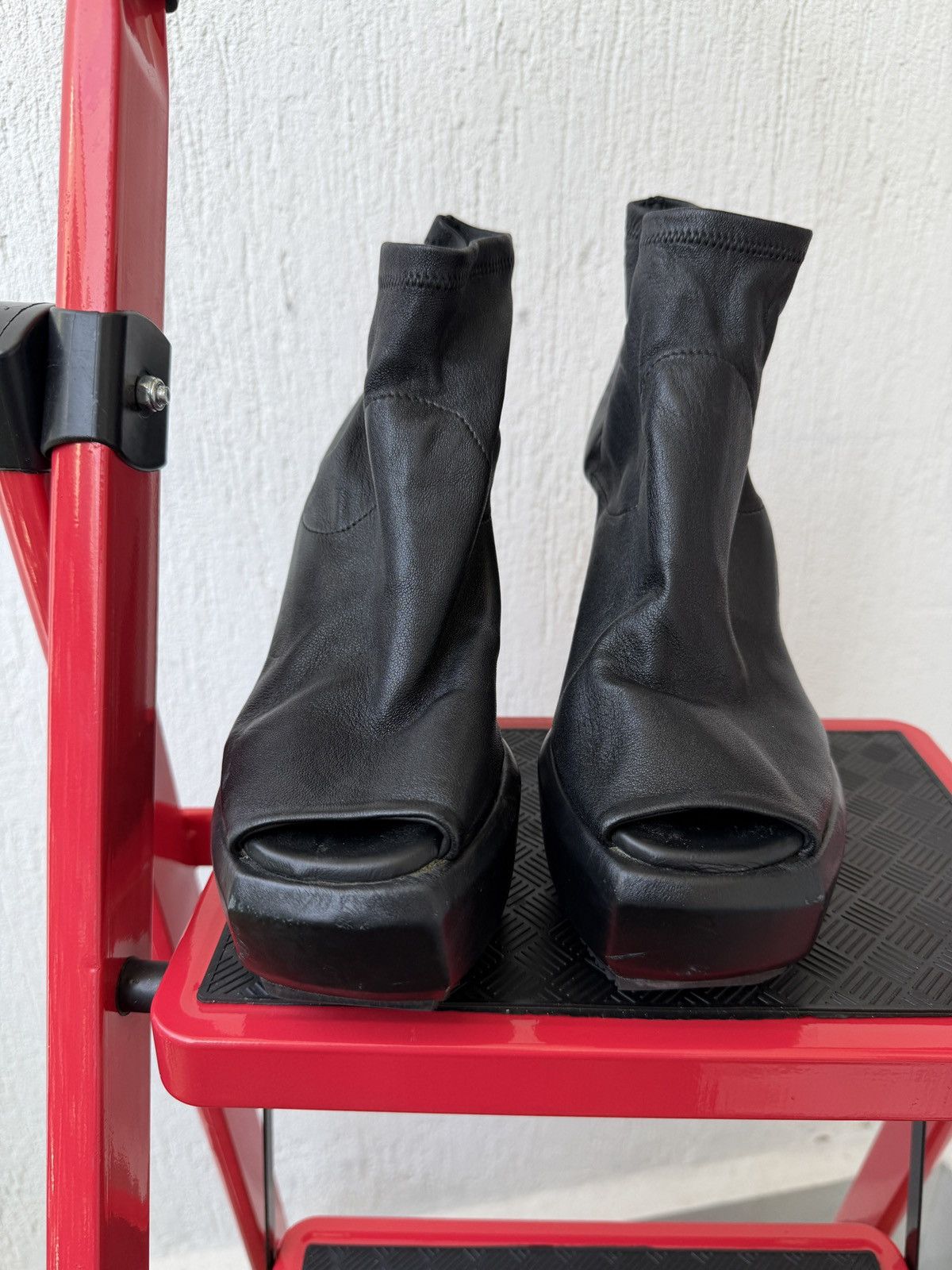 Cinzia Araia 🕷️❤️Peep toe platform boots like rick owens or ann D Size US 8 / IT 38 - 8 Thumbnail