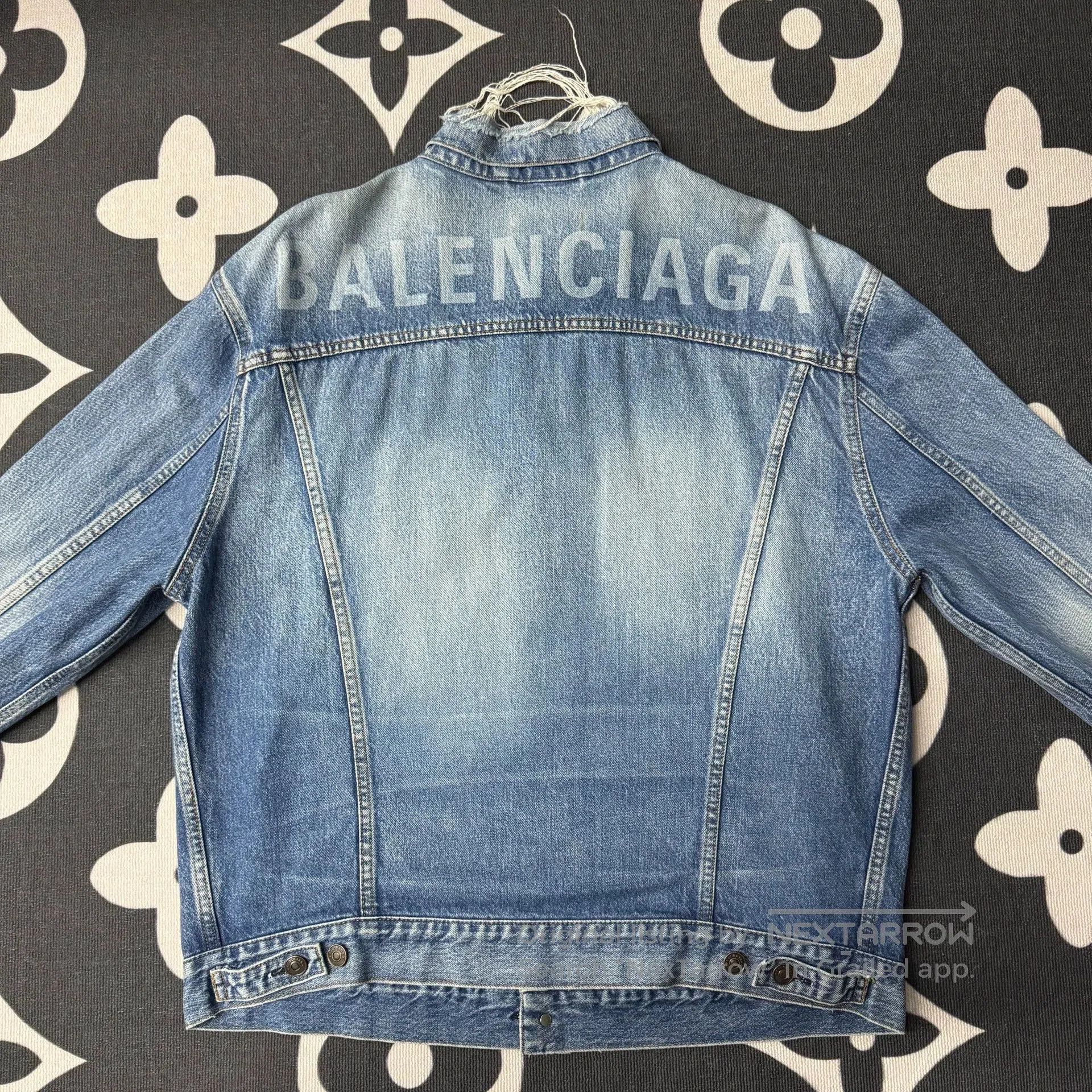 Balenciaga Balenciaga Denim Logo Jacket. Size US XS / EU 42 / 0 - 3 Thumbnail