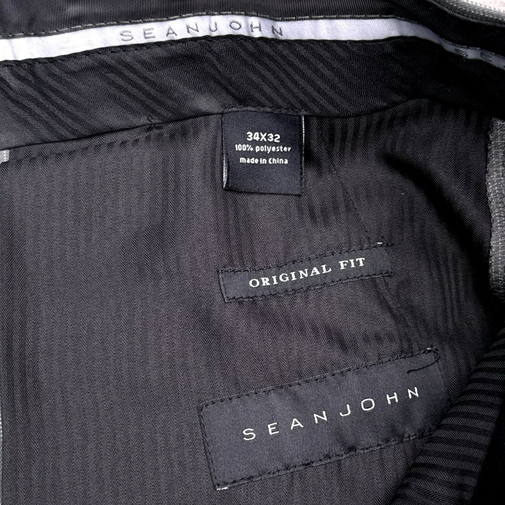 Sean John Sean John Dress Pants Mens 34x32 Gray Striped Flat Front Regular Waist 34 Inseam 32 Workwear Formal New Size US 34 / EU 50 - 6 Thumbnail