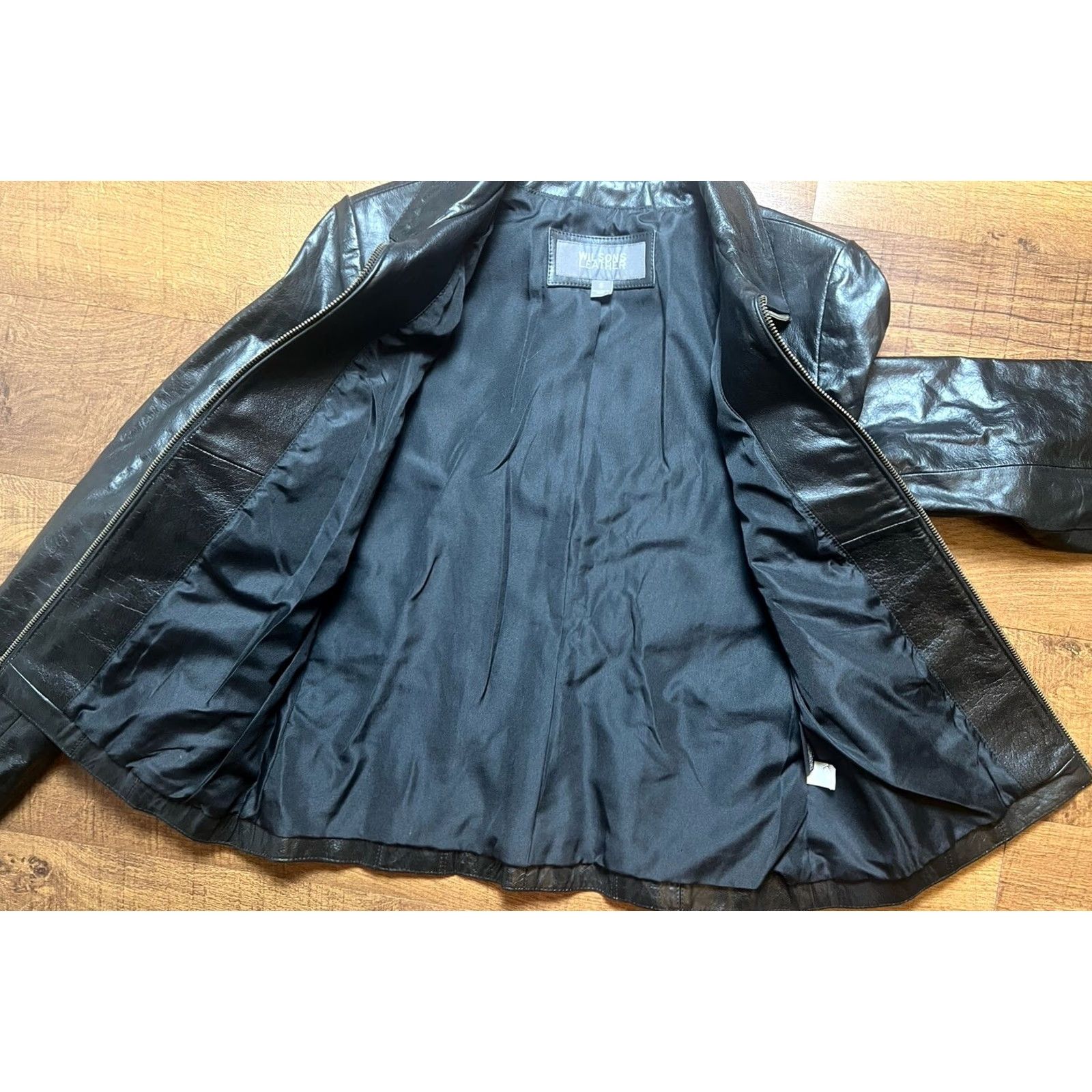 Vintage VINTAGE Wilsons Leather Jacket Womens Leather Cafe Racer Motorcycle Size Small Black Jacket Size S / US 4 / IT 40 - 5 Thumbnail