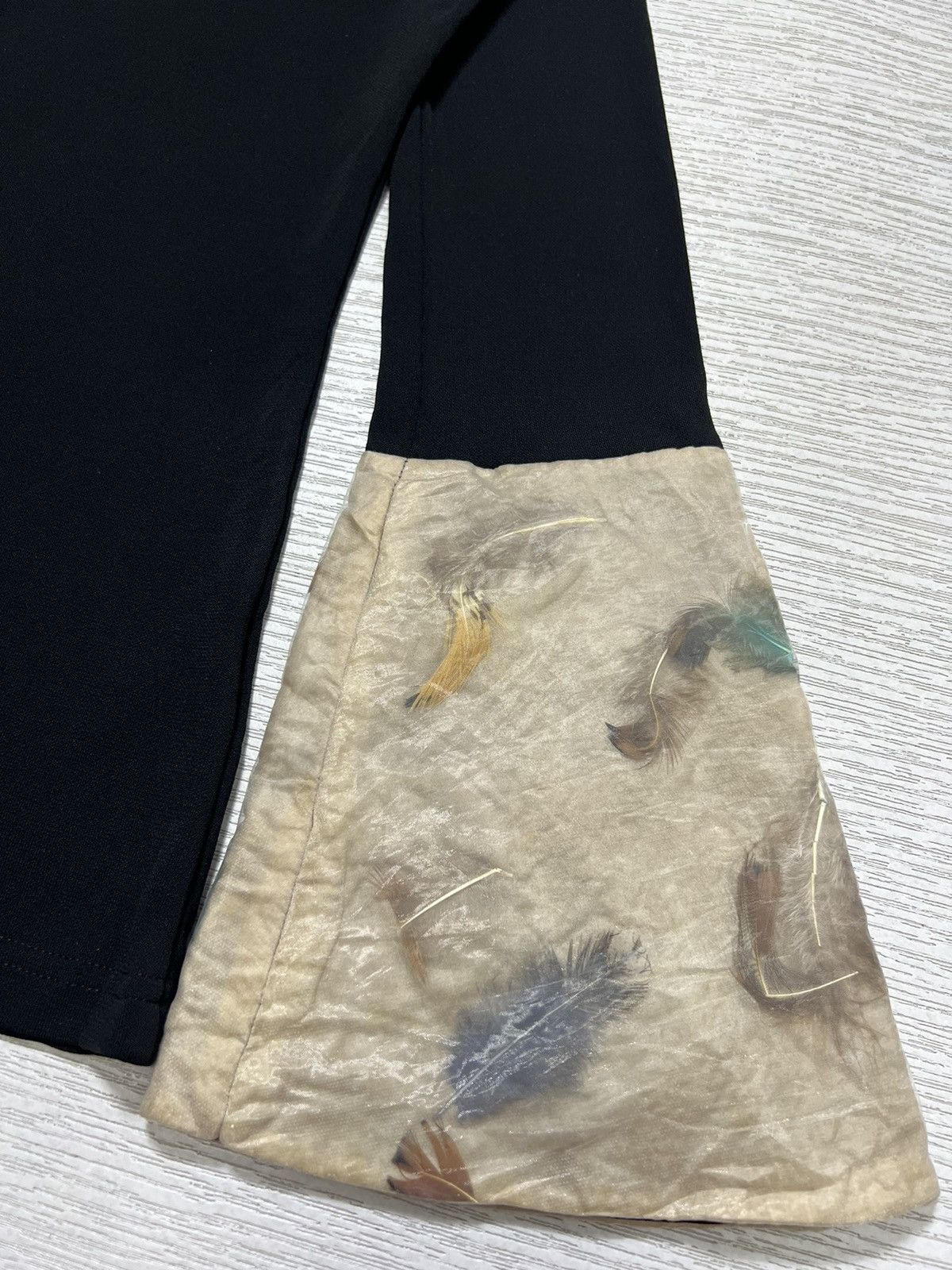 Jean Paul Gaultier 90s JPG Futuristic Feather Design Flared Cuffs Half Zip L/S Size S / US 4 / IT 40 - 14 Thumbnail