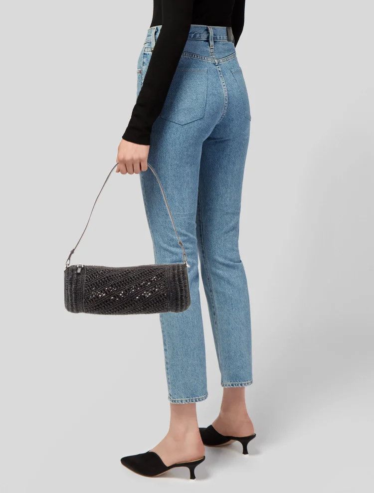 Loewe o1in1g0526 Size: OS / Raffia Shoulder Bag in Black Size ONE SIZE - 2 Thumbnail