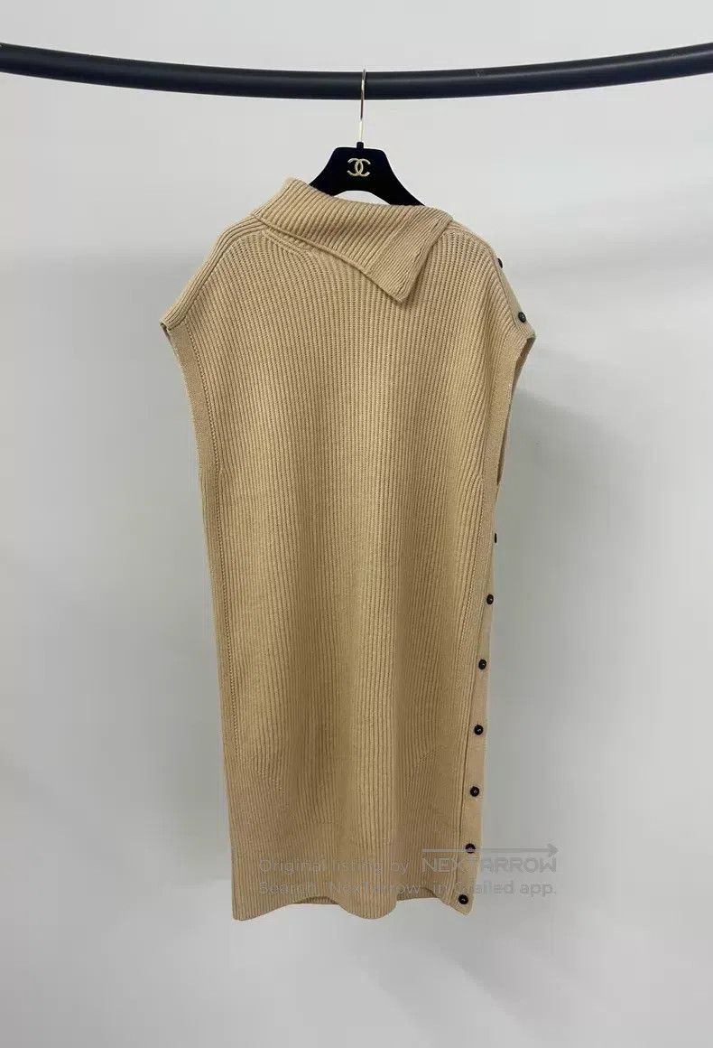Hermes Hermes Camel Hair Side Button Knit Dress Size S / US 4 / IT 40 - 1 Thumbnail