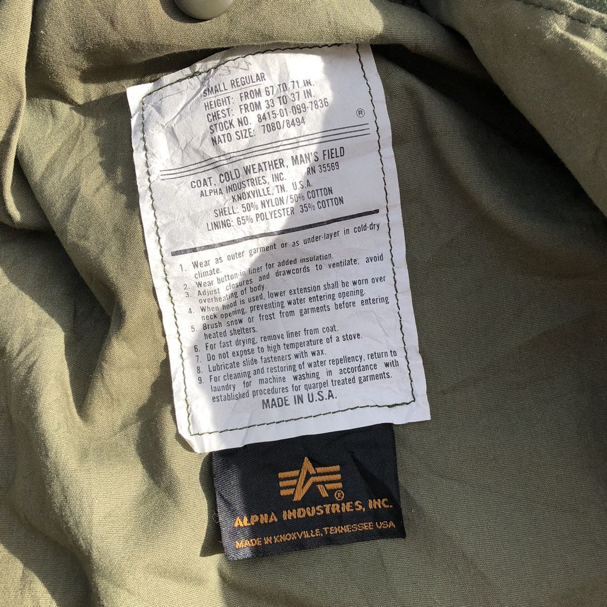 Alpha Industries ALPHA INDUSTRIES M-65 Military Field Coat Jacket Size US S / EU 44-46 / 1 - 9 Thumbnail