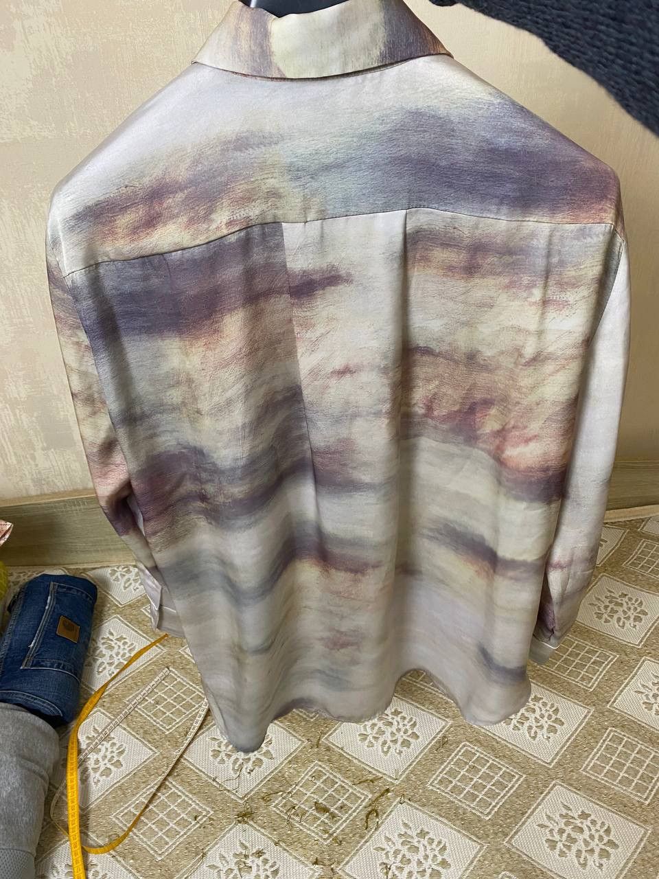 H&M 🔥 H&M Relaxed Fit Womens Button Up Shirt Art Blouse Top Size M / US 6-8 / IT 42-44 - 8 Thumbnail