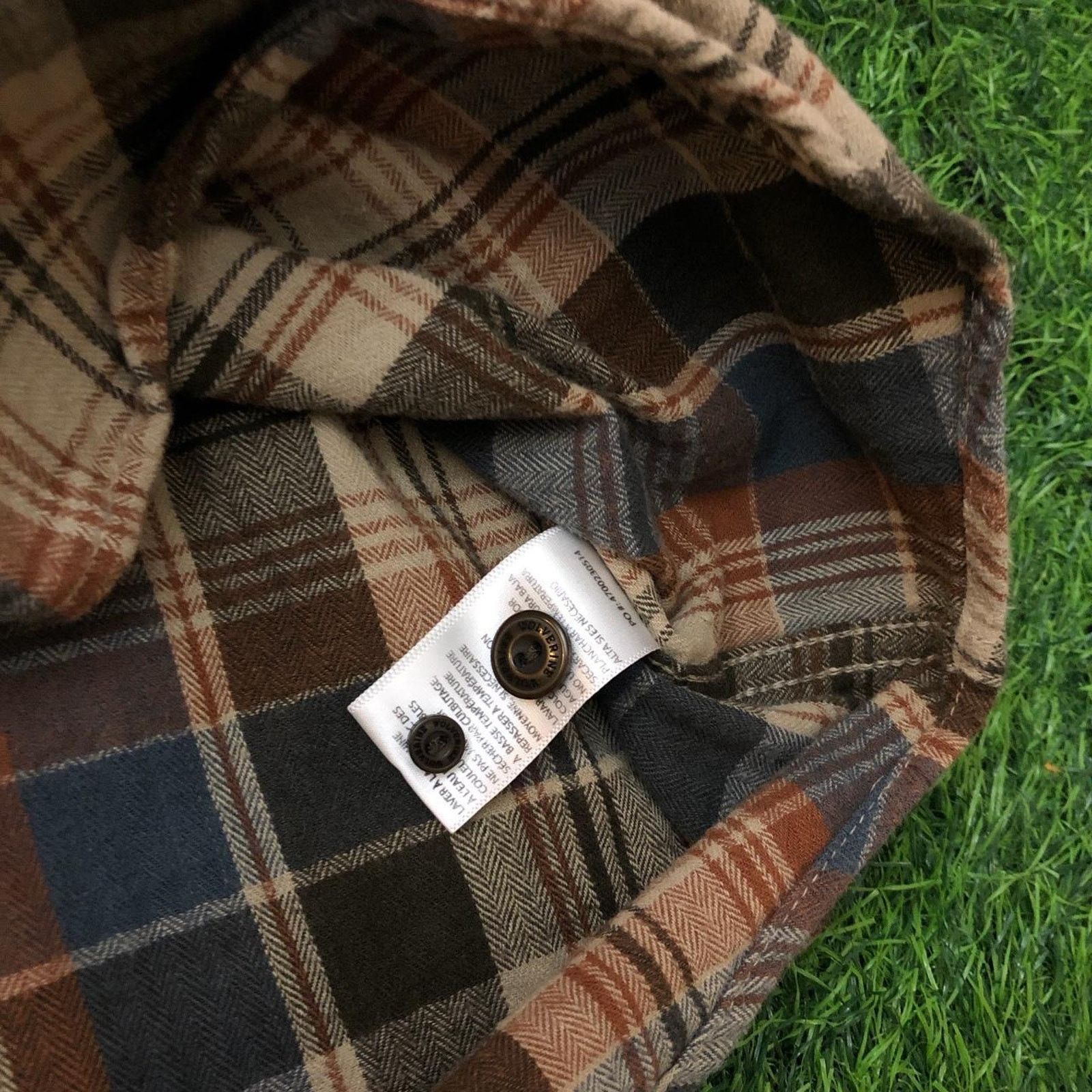 Other Plaid Wolverine Workwear Flannel Front Pocket Long Sleeve Size US XL / EU 56 / 4 - 4 Thumbnail