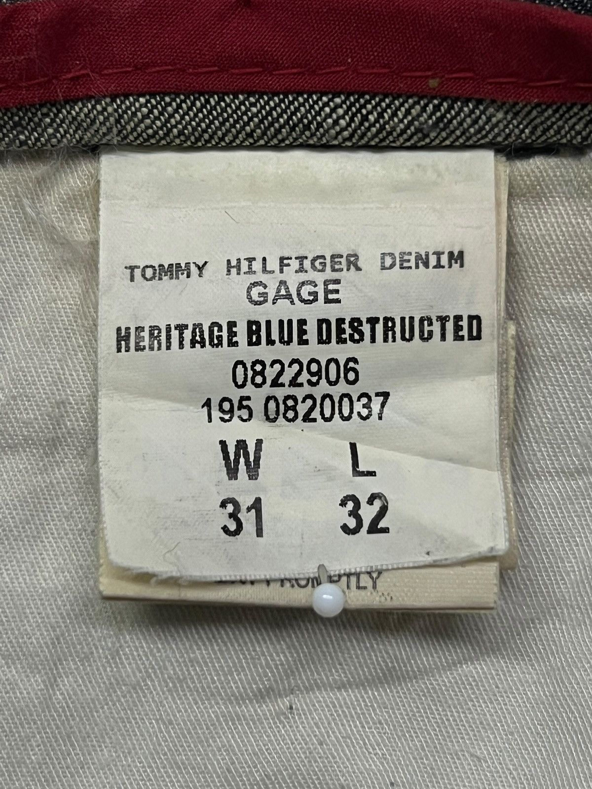 Tommy Hilfiger Baggy Vintage Tommy Hilfiger Denim Gage - Faded Mud Wash Size US 31 - 12 Thumbnail
