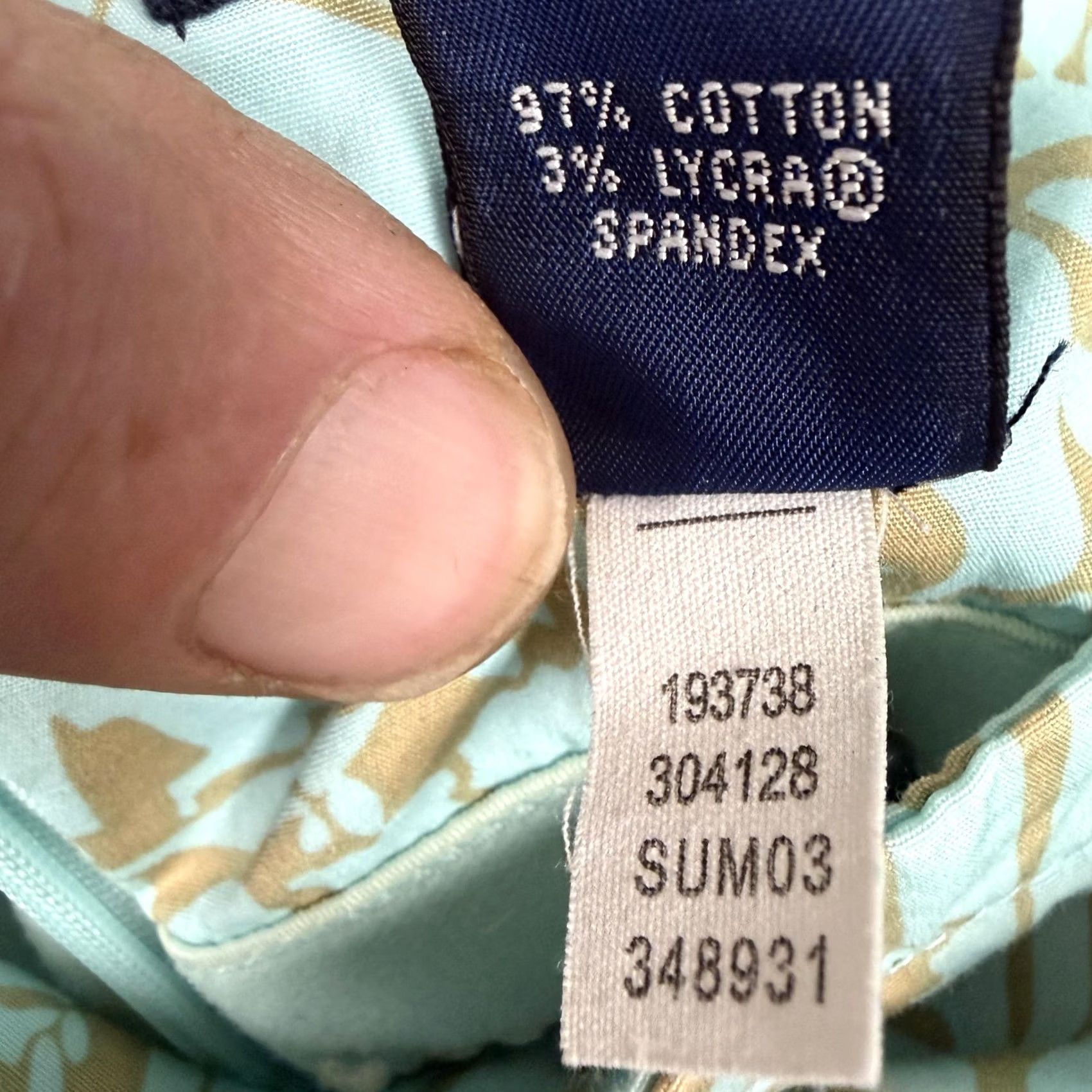Gap VINTAGE Gap Sundress Women's 2 Green Gold Tropical Floral Stretch Mini Sundress with Spaghetti Straps and Zip Closure Size XS / US 0-2 / IT 36-38 - 5 Thumbnail