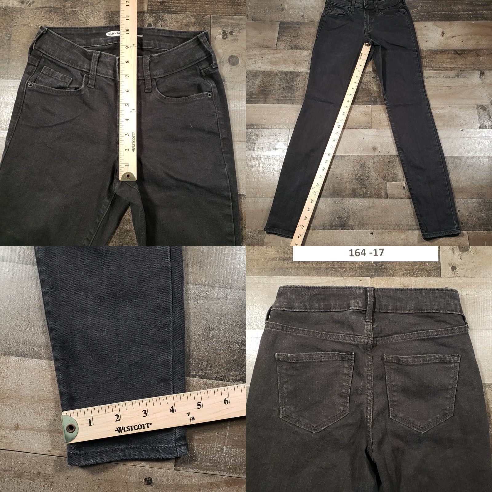 Old Navy Old Navy Jeans Womens 0 Low Rise Pop Icon Skinny Dark Wash Black Denim Pockets Size 25" / US 0 / IT 36 - 8 Thumbnail