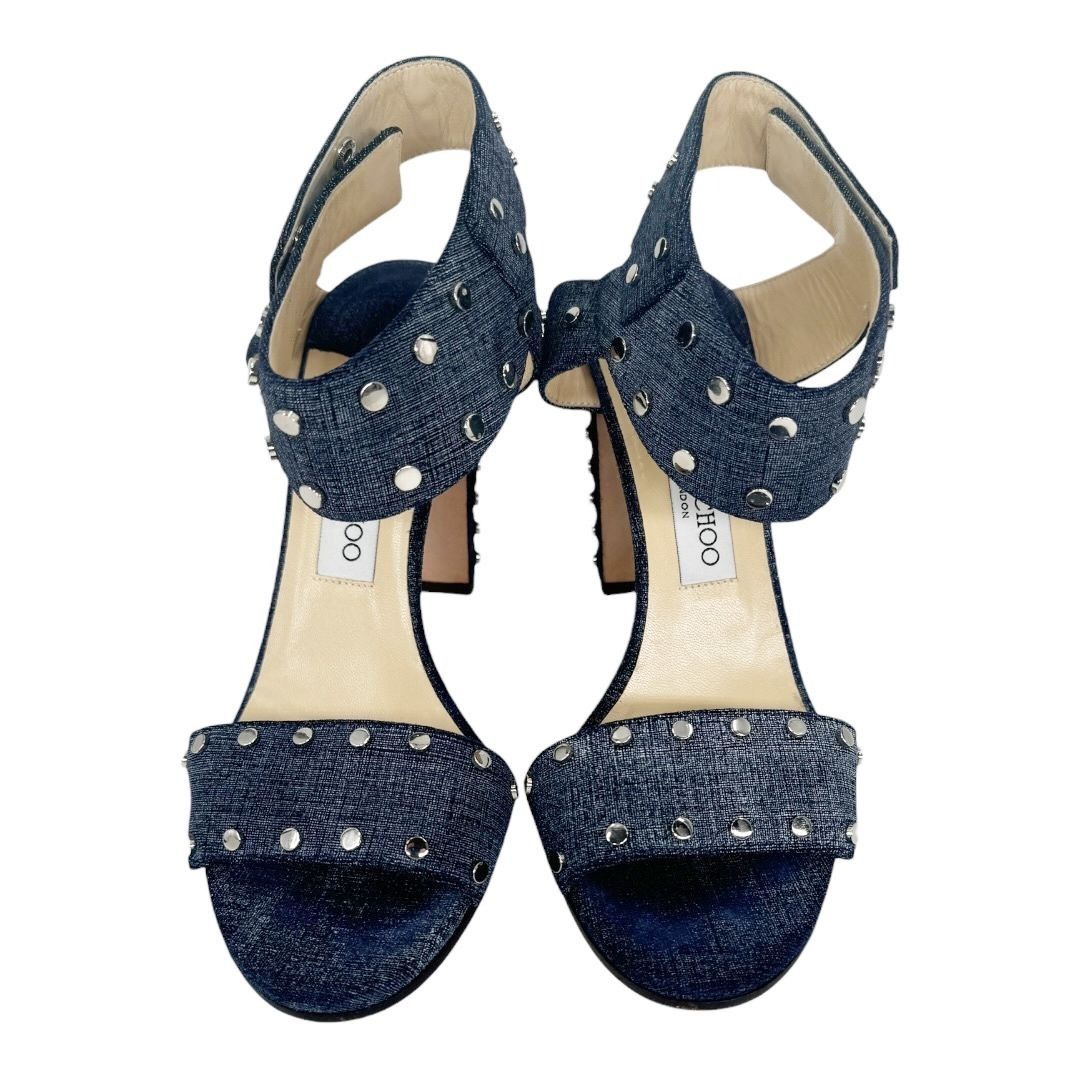 Jimmy Choo Jimmy Choo Denim Studded Sandals Size US 9.5 / IT 39.5 - 5 Thumbnail