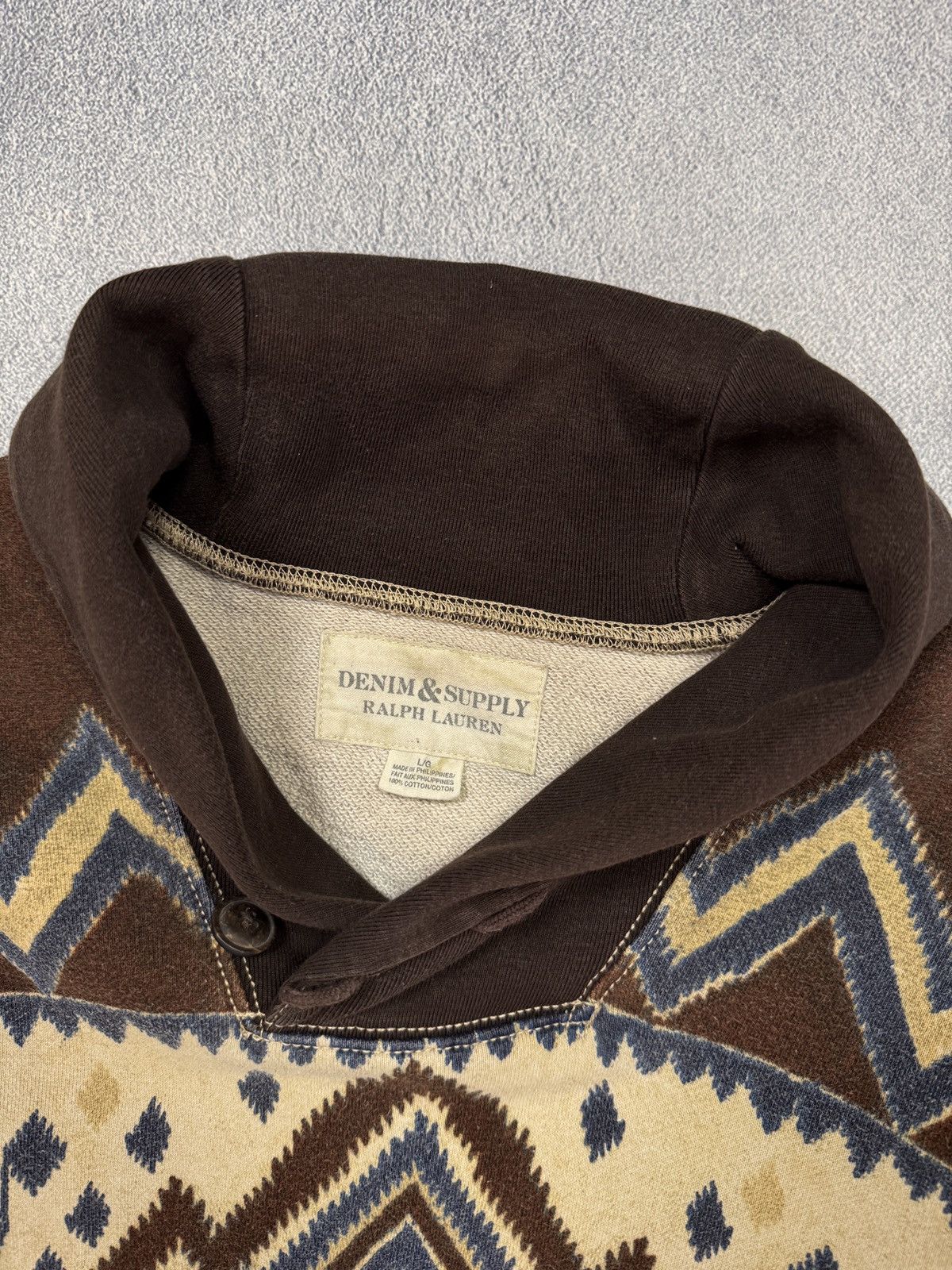 Polo Ralph Lauren Polo Ralph Lauren Western Navajo Pattern Hoodie Sweatshirt Size US L / EU 52-54 / 3 - 9 Thumbnail