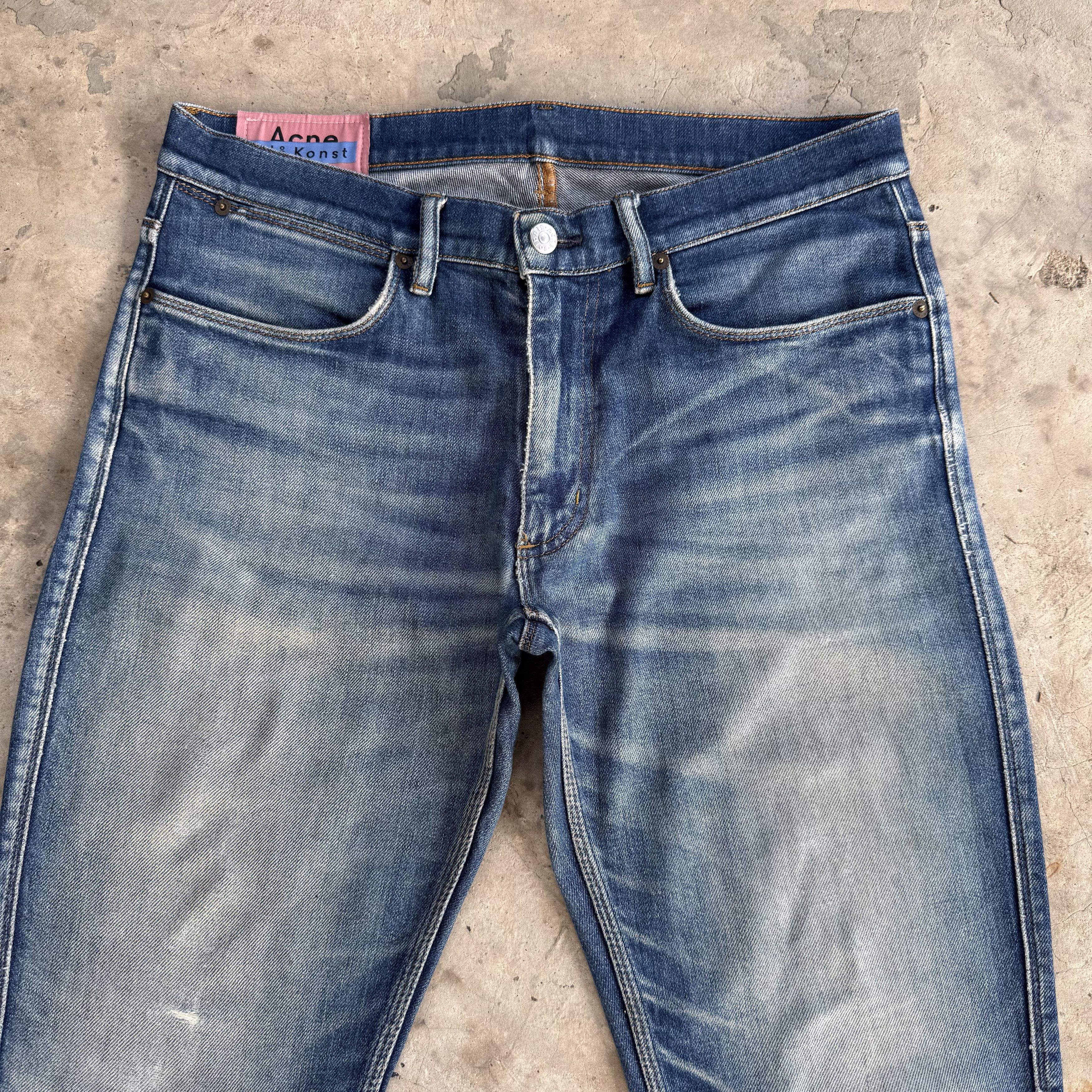 Acne Studios W33 ACNE STUDIO SLIM FADED STONEWASH DENIM JEAN PANTS Size US 33 - 3 Thumbnail