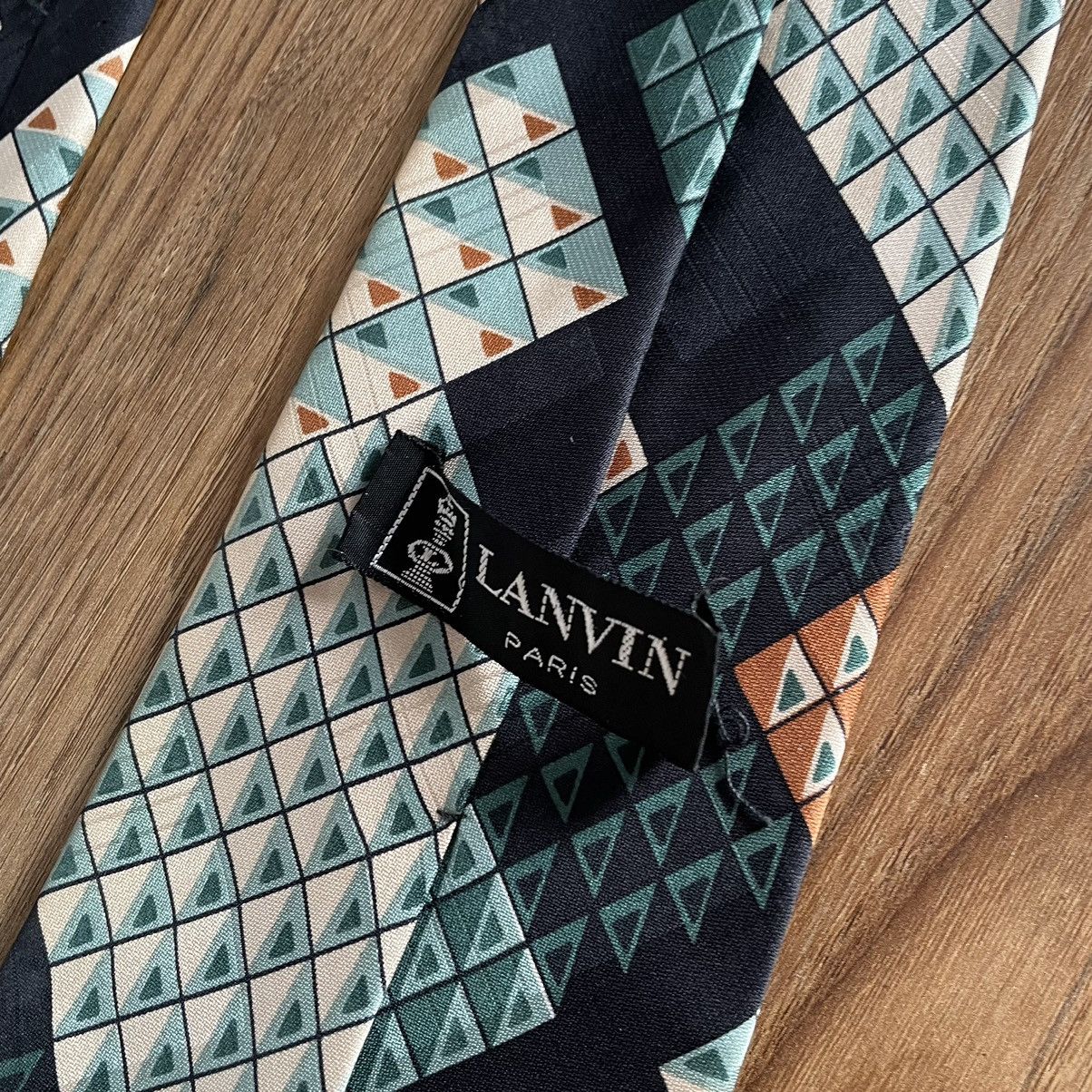 Lanvin Vintage Lanvin Paris Tie Silk Old Money 90s Style USA Size ONE SIZE - 6 Thumbnail