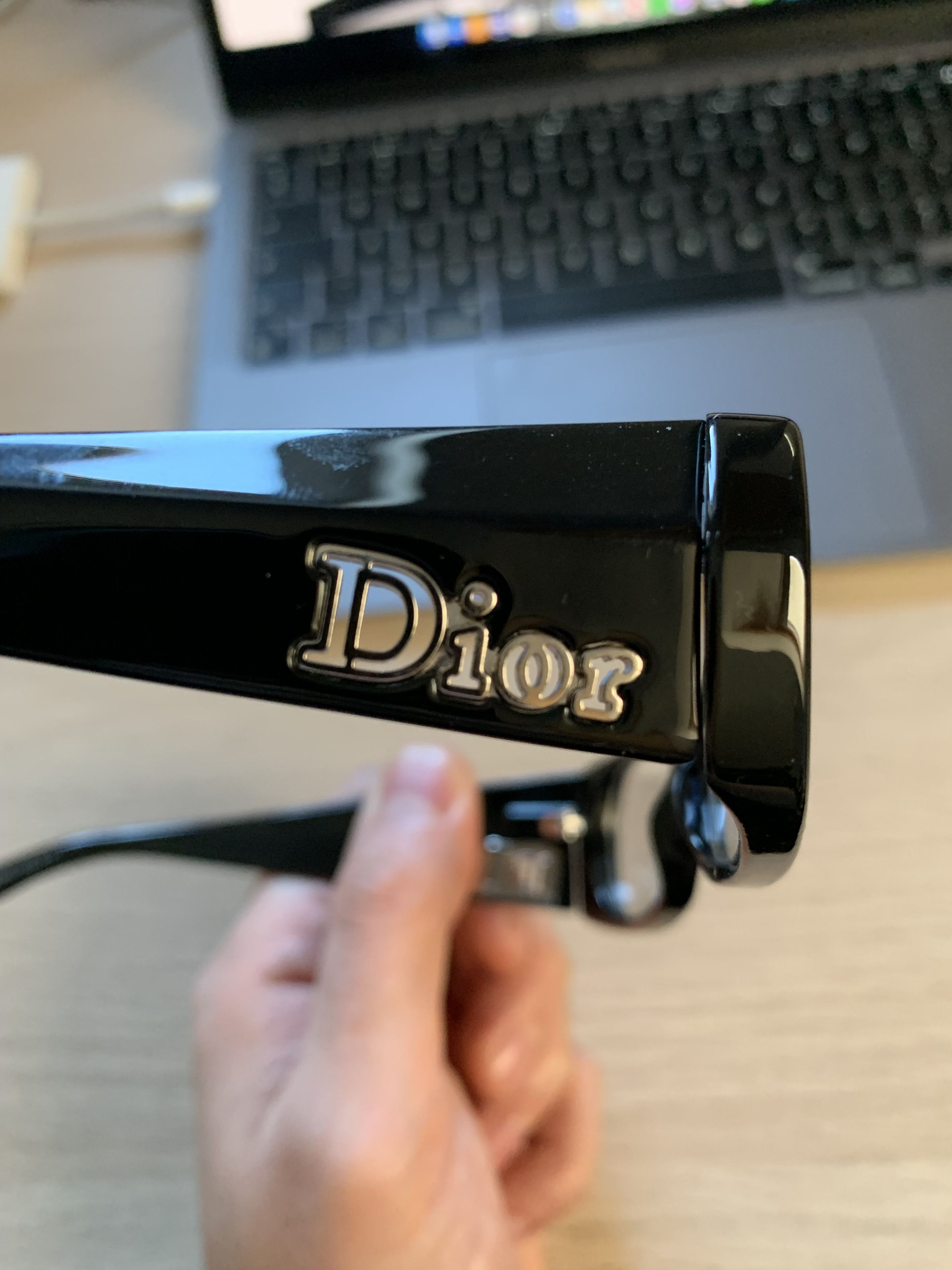 Dior Christian Dior '00s Black Wide Plastic Frame Glasses Size ONE SIZE - 2 Thumbnail