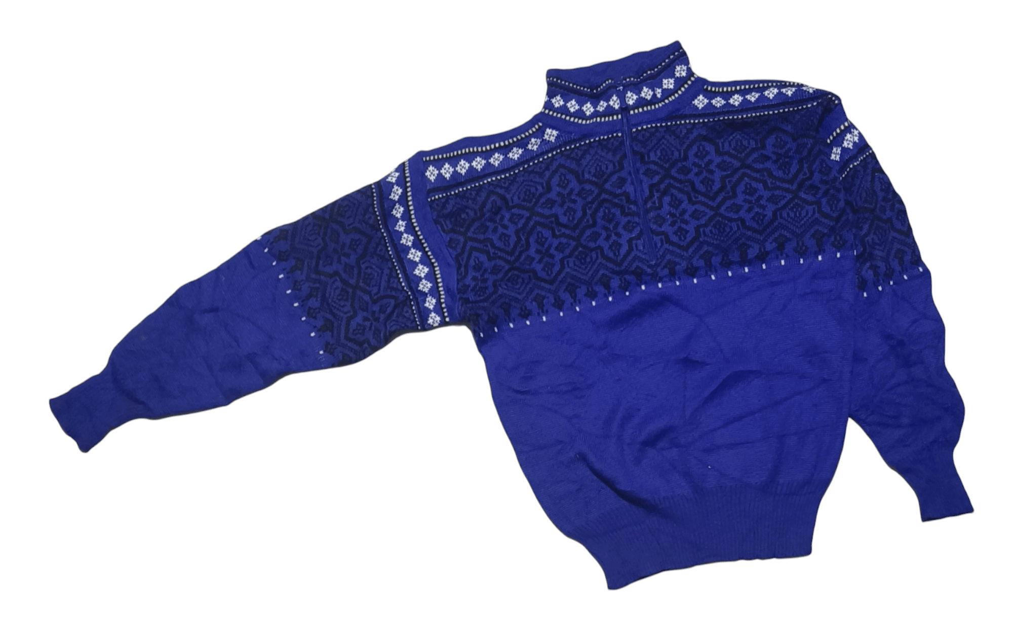 Meister Vintage 80s MEISTER Ethnic Striped Motifs Knit Sweater Size US S / EU 44-46 / 1 - 2 Thumbnail