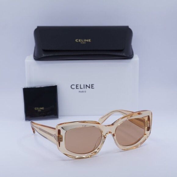Celine 🕶️ New Celine CL40277F 42J Sunglasses - Transparent Orange Size ONE SIZE - 10 Thumbnail