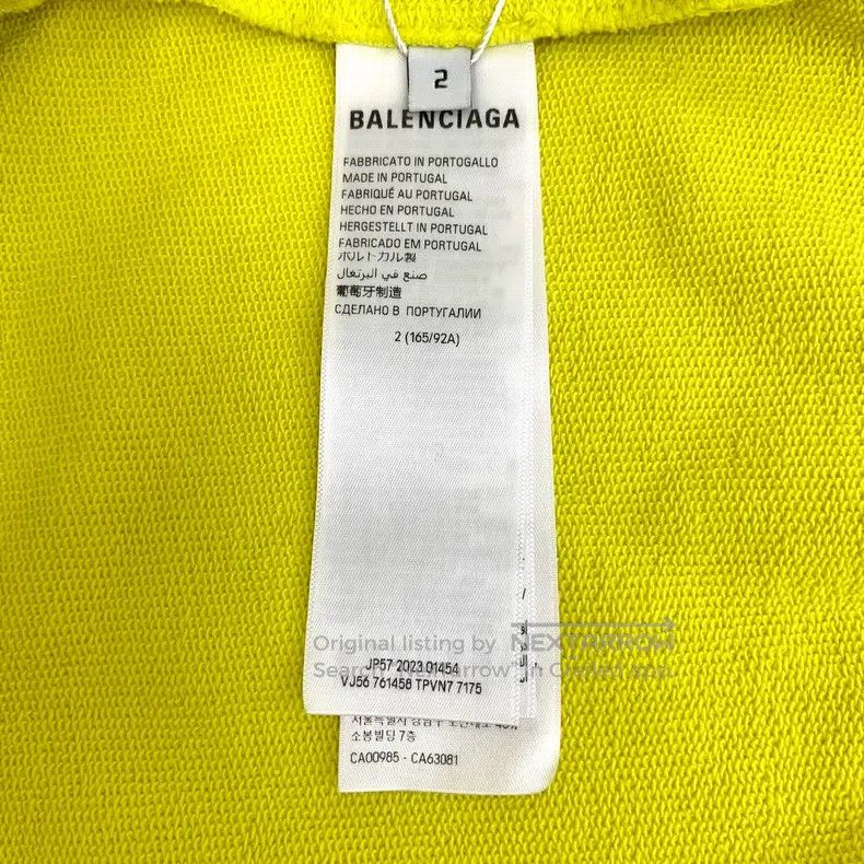 Balenciaga Balenciaga Yellow Logo Letter Flame Pattern Printed Cotton Size US M / EU 48-50 / 2 - 8 Thumbnail